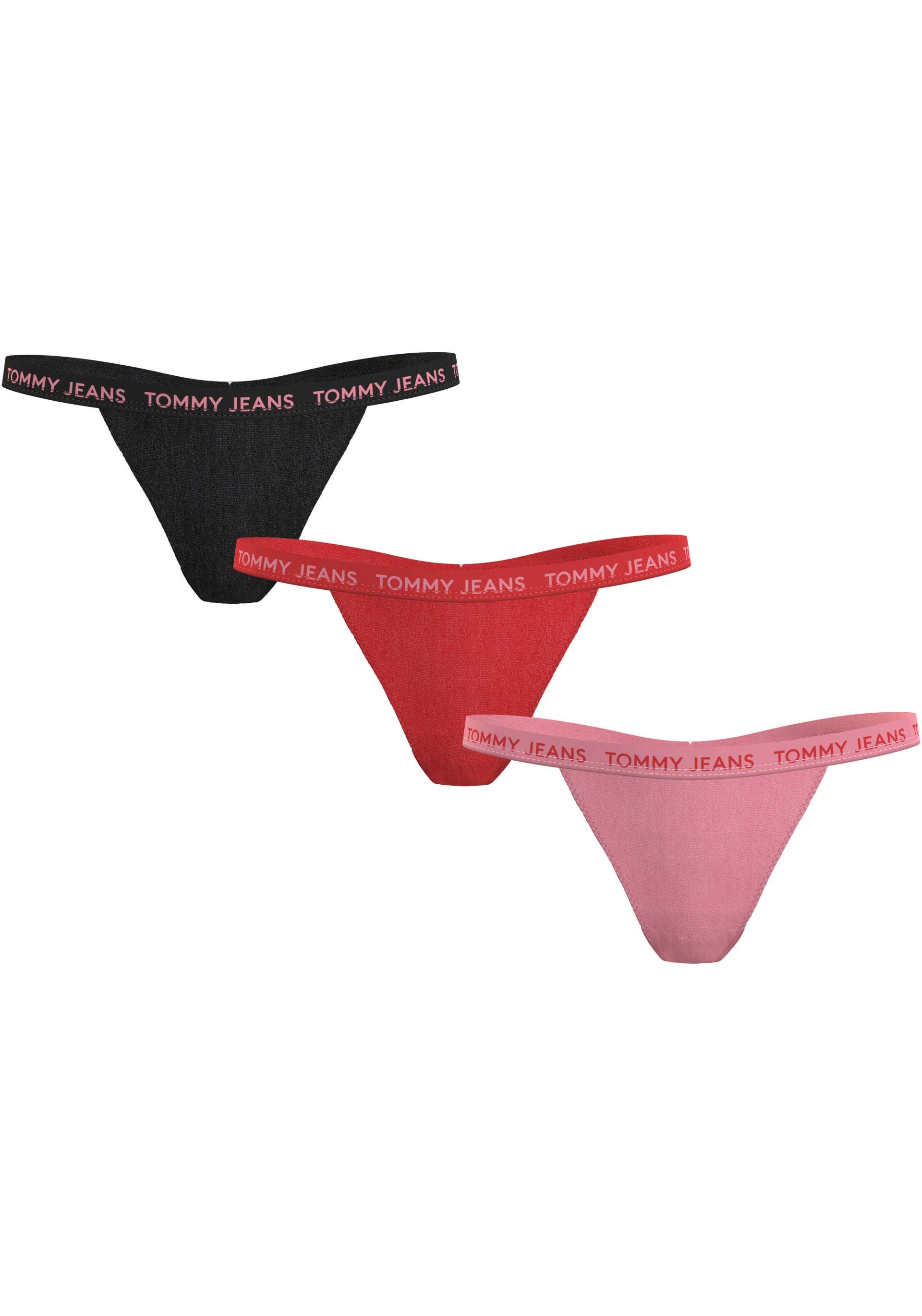 Tommy Hilfiger Underwear String »3P STRING THONG«, (Packung, 3er), mit Tommy HiIlfiger Logo-Elastikbund von TOMMY HILFIGER Underwear