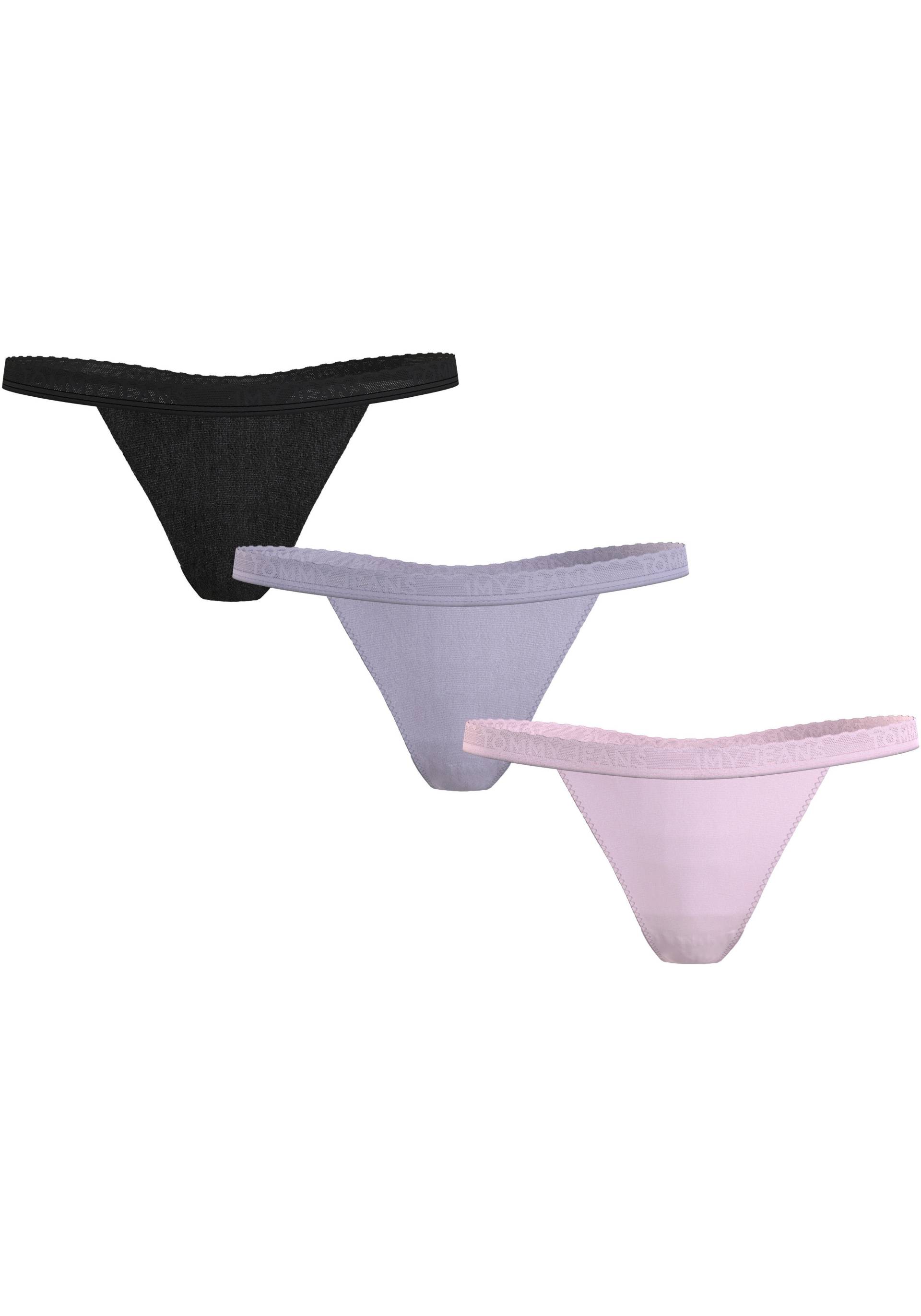 Tommy Hilfiger Underwear String »3P TANGA THONG«, (Packung, 3 St., 3er), mit Tommy Jeans Lgoo-Schriftzug von TOMMY HILFIGER Underwear