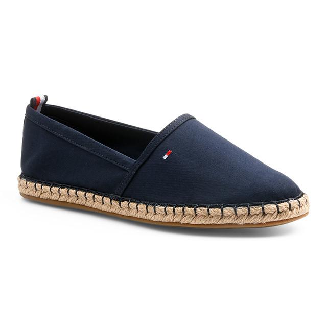 Basic Tommy Flat Espadrille Damen Aquamarine 37 von TOMMY HILFIGER