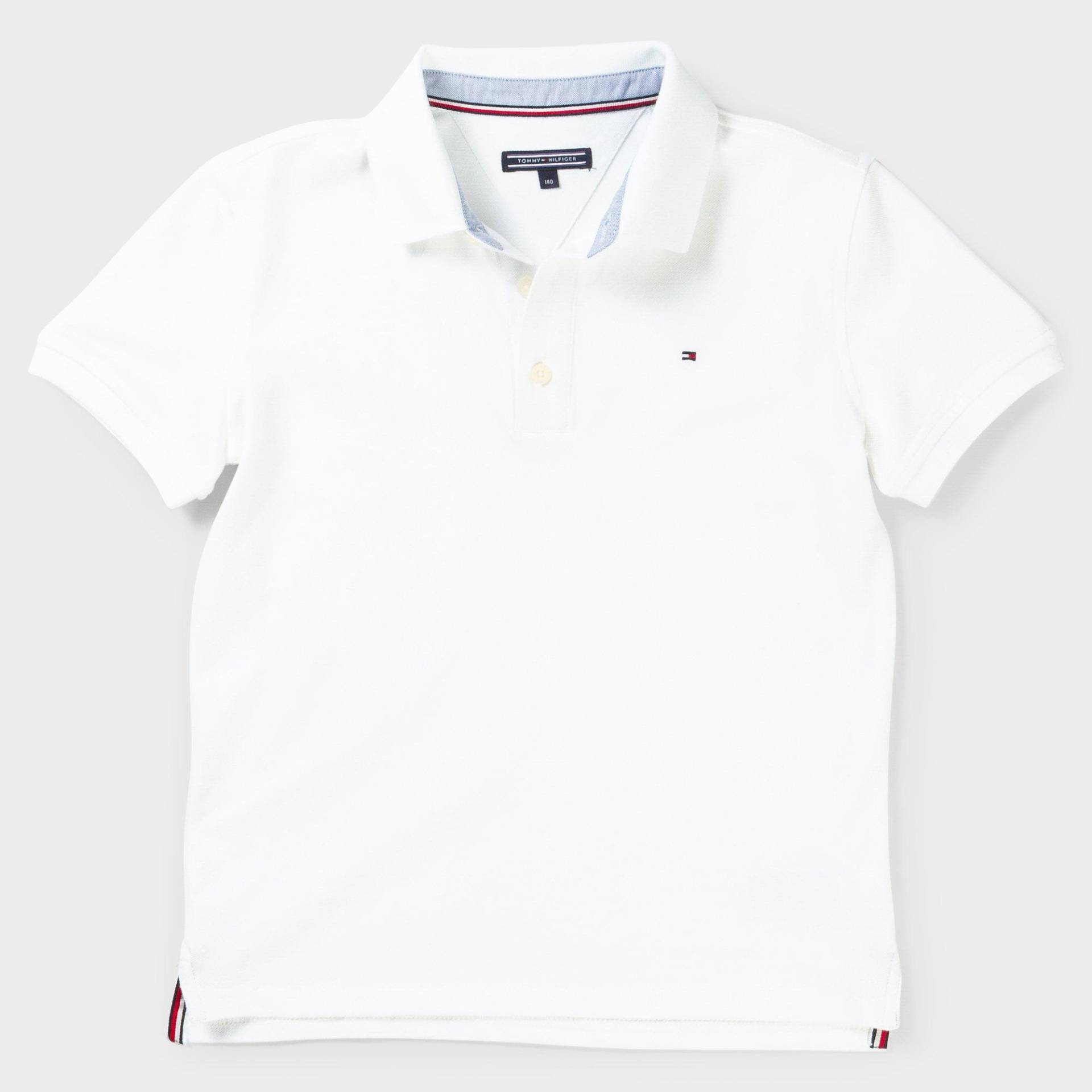 Poloshirt, Kurzarm Jungen Weiss 128 von TOMMY HILFIGER