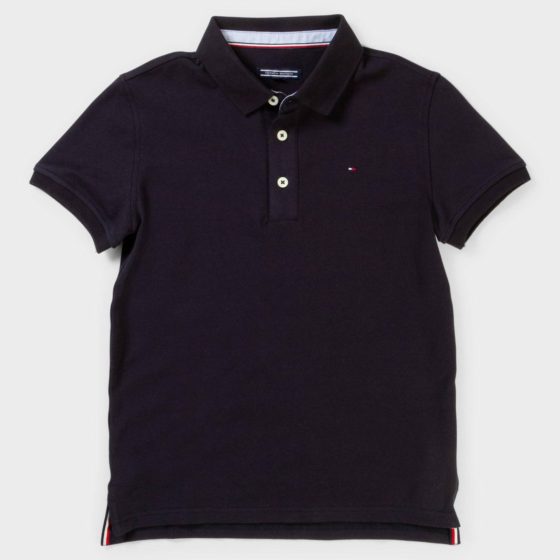 Poloshirt, Kurzarm Jungen Blau 128 von TOMMY HILFIGER