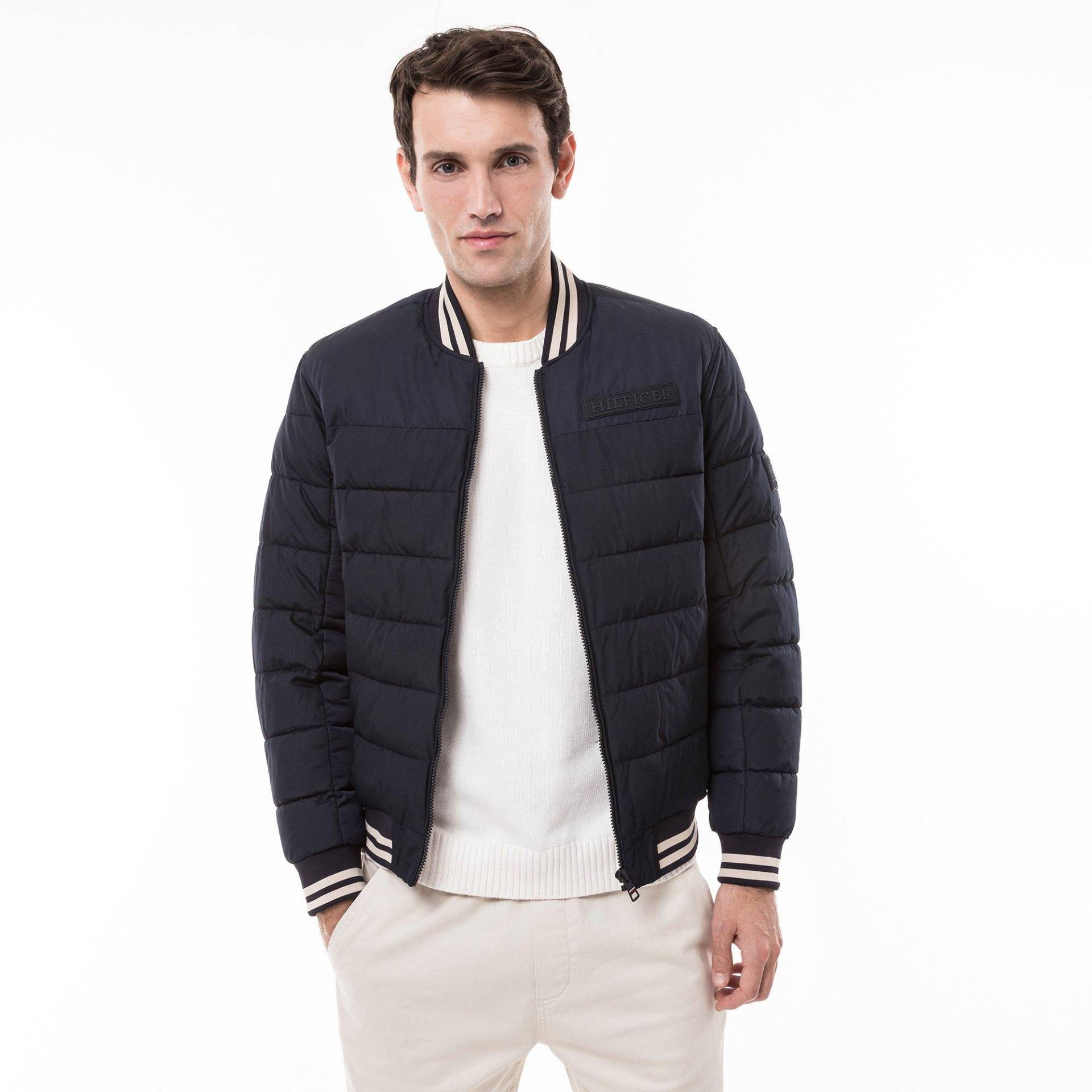 Bomberjacke Mit Reissverschluss Herren Marine L von TOMMY HILFIGER