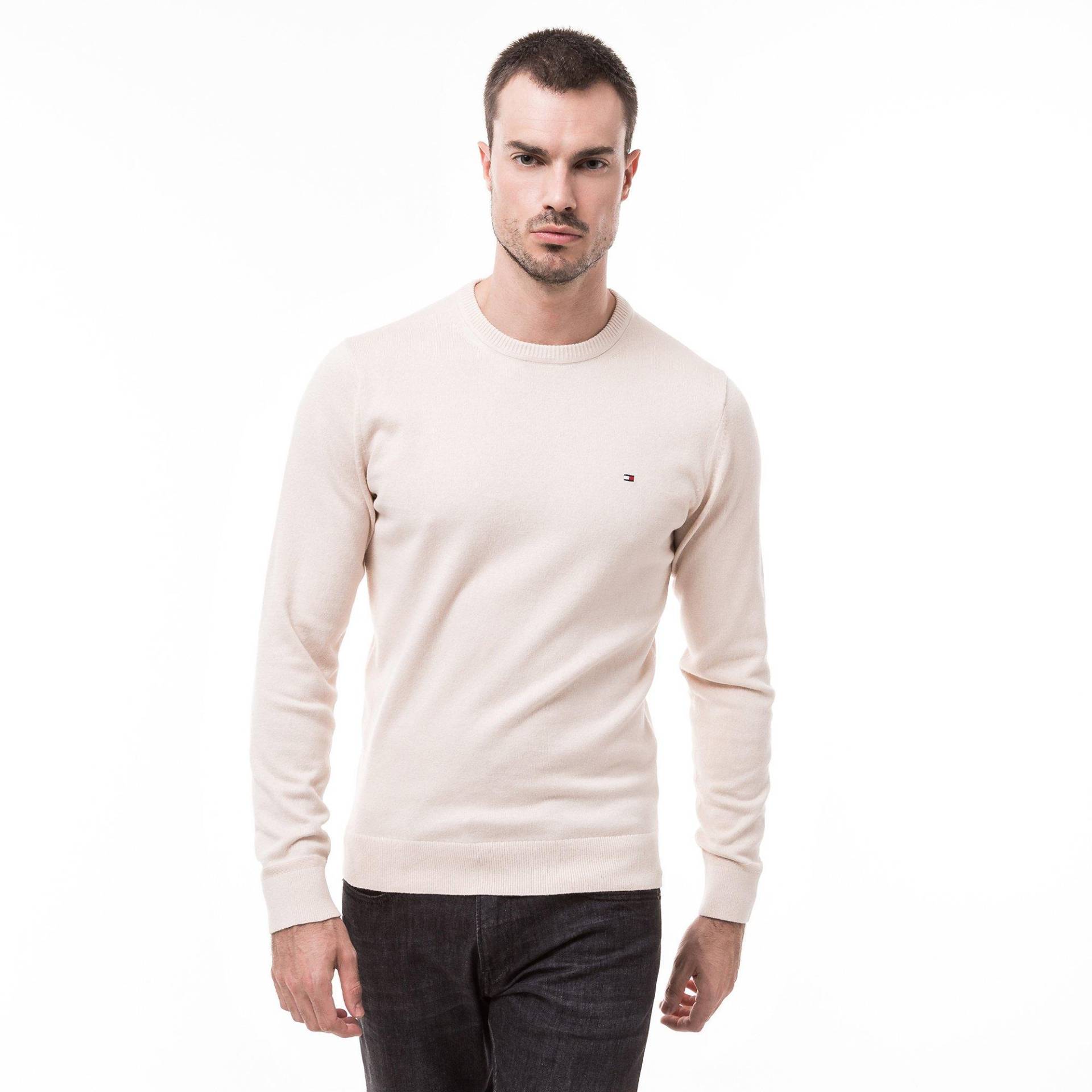 Cashmere Pullover Herren Creme XXL von TOMMY HILFIGER