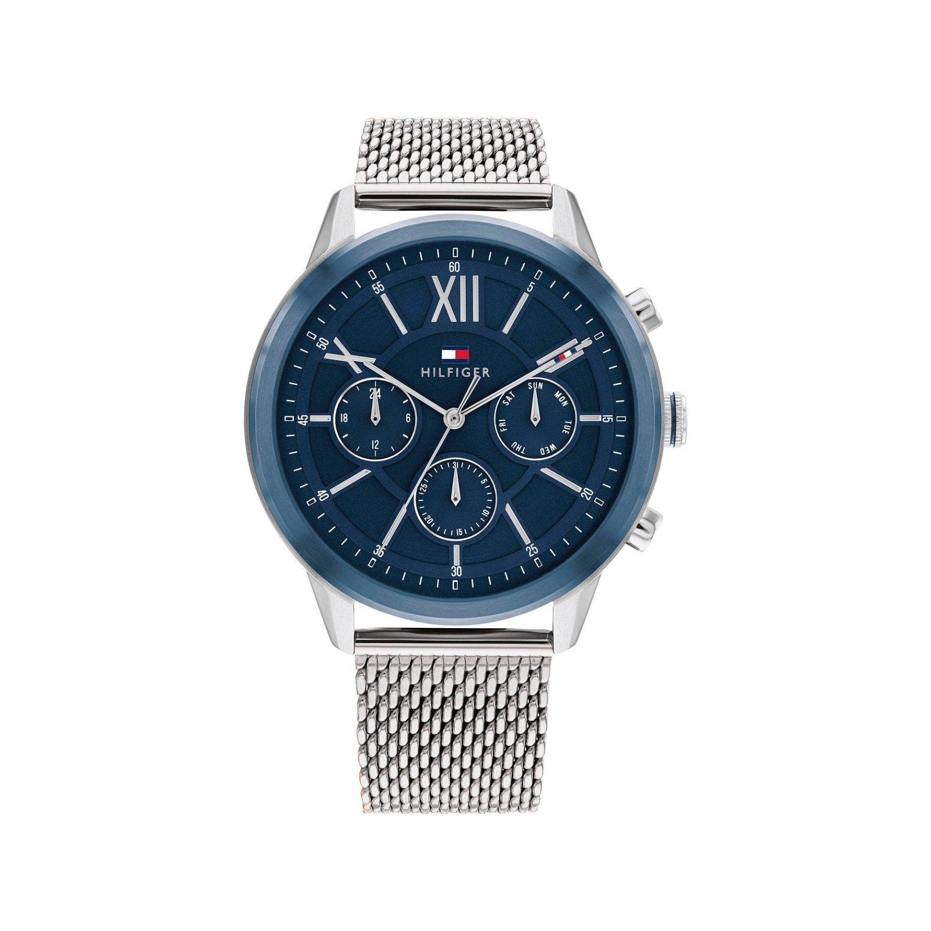 Chronograph Uhr Herren Silber 44mm von TOMMY HILFIGER