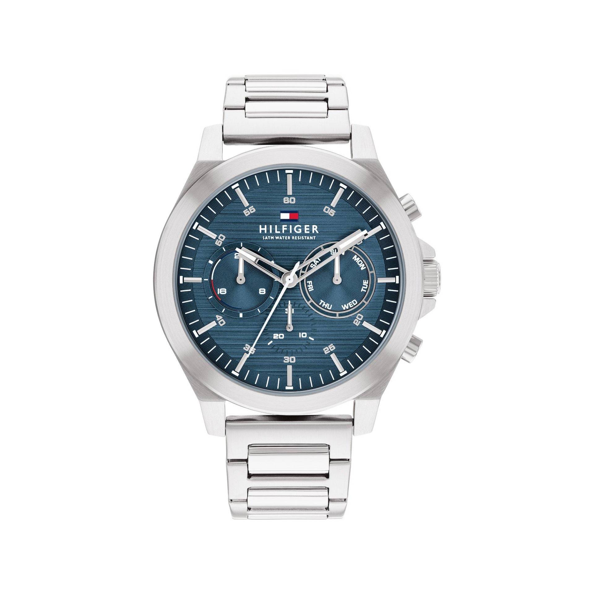 Chronograph Uhr Herren Silber 46mm von TOMMY HILFIGER