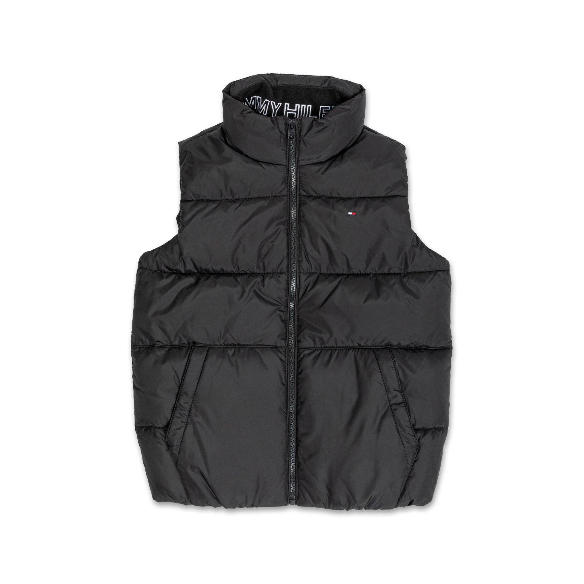 Daunengilet Ohne Kapuze Jungen Black 10A von TOMMY HILFIGER