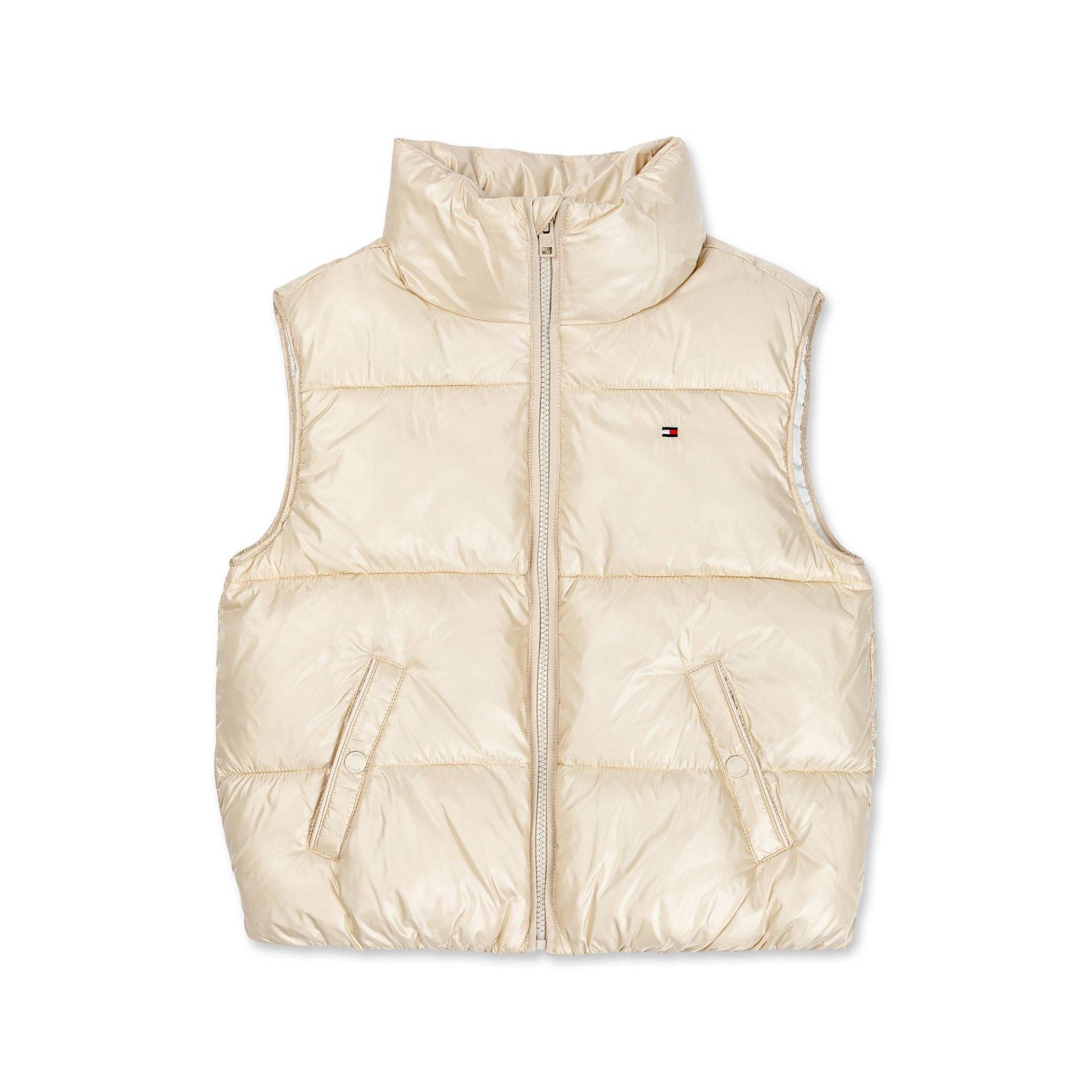 Daunengilet Ohne Kapuze Mädchen Beige 14A von TOMMY HILFIGER