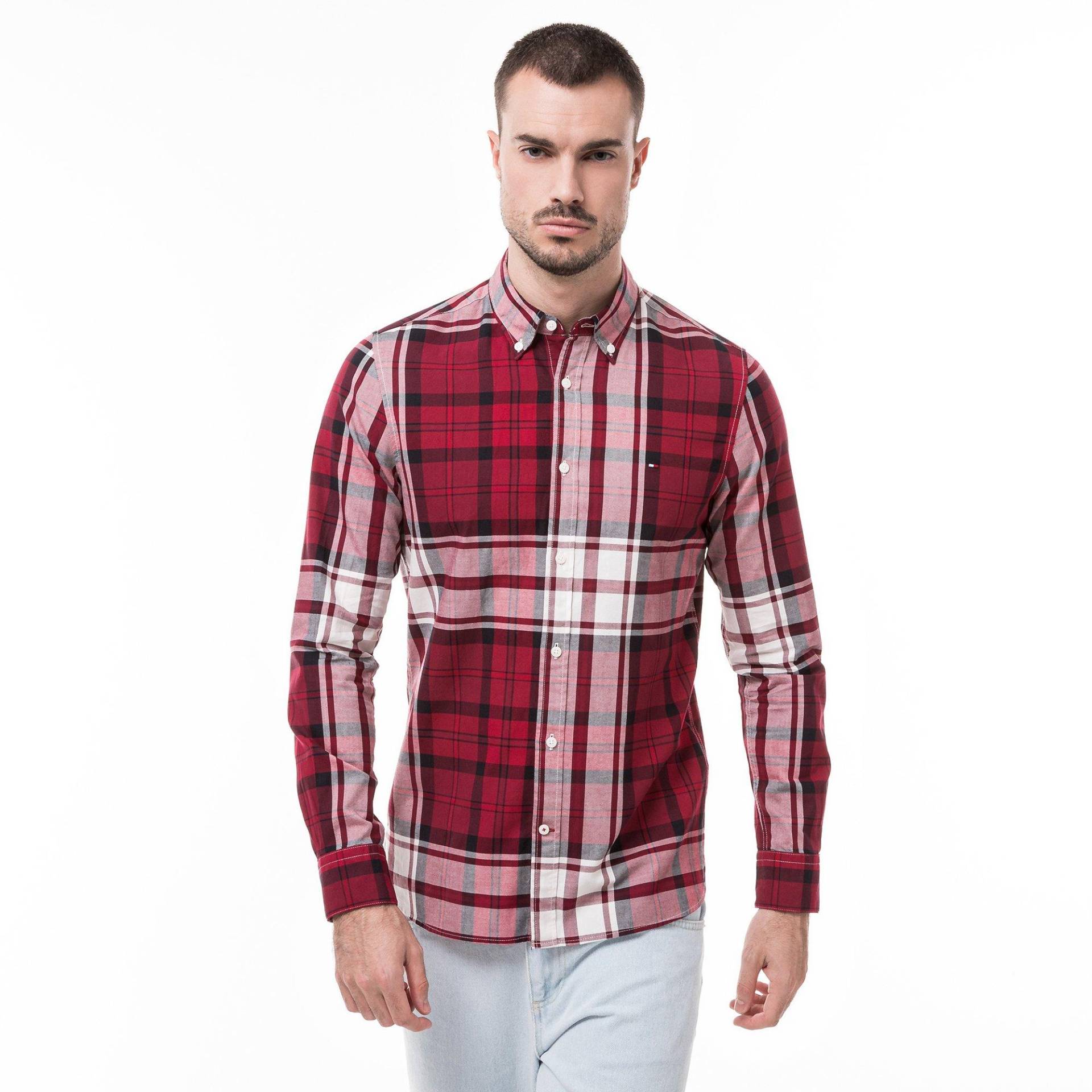 Hemd, Langarm Herren Rot S von TOMMY HILFIGER