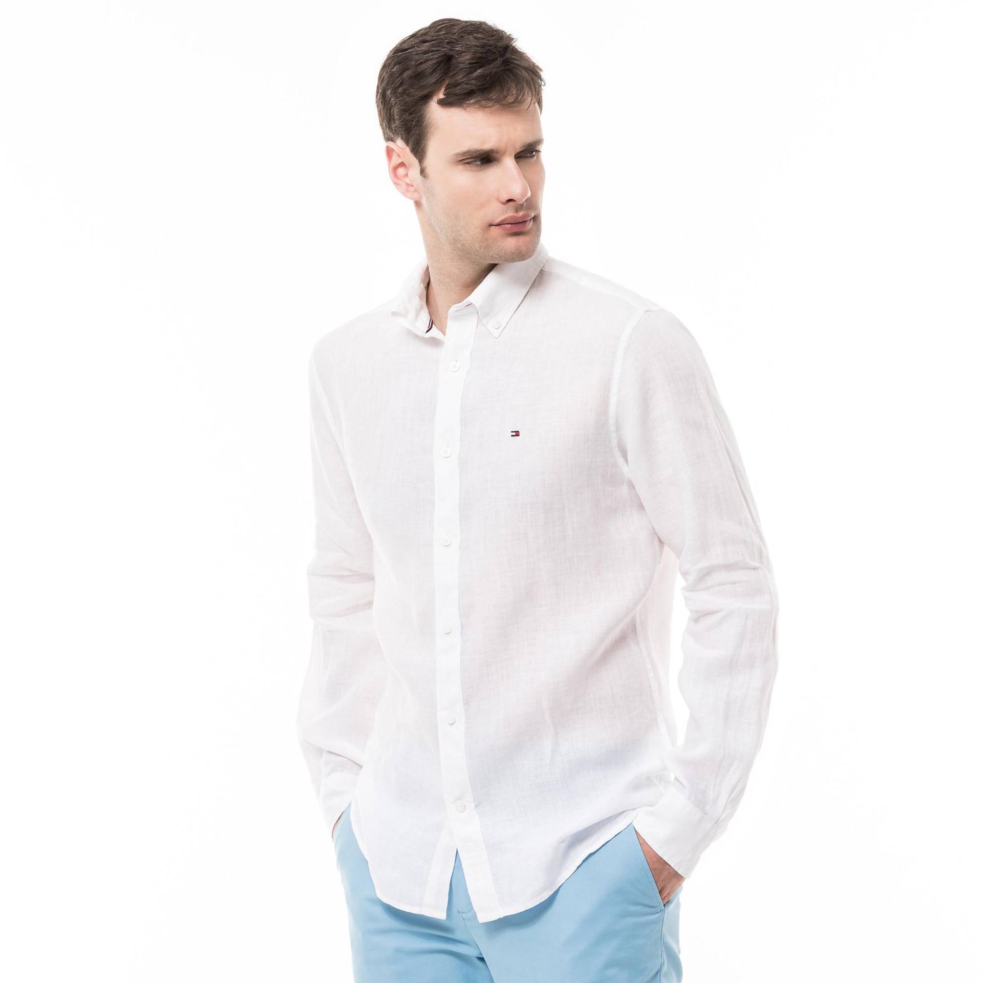 Hemd, Langarm Herren Weiss XXL von TOMMY HILFIGER