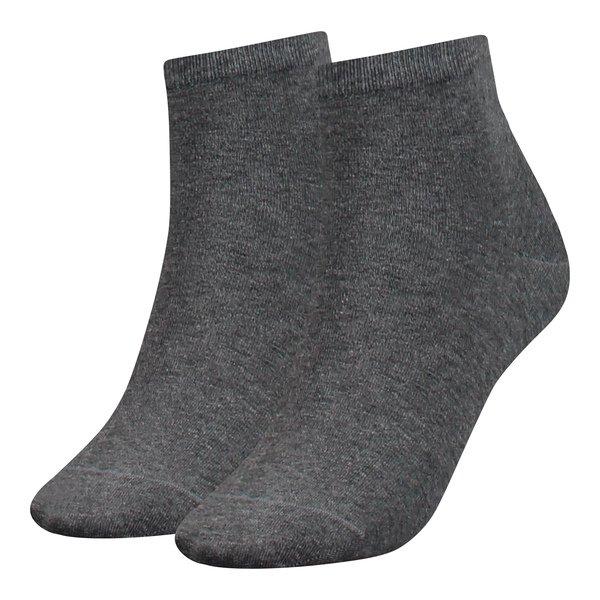 Duopack, Sneaker Socken Damen Grau 35-38 von TOMMY HILFIGER