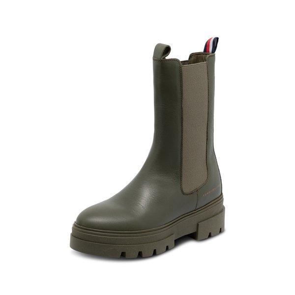 Chelsea-stiefel Damen Khaki 41 von TOMMY HILFIGER