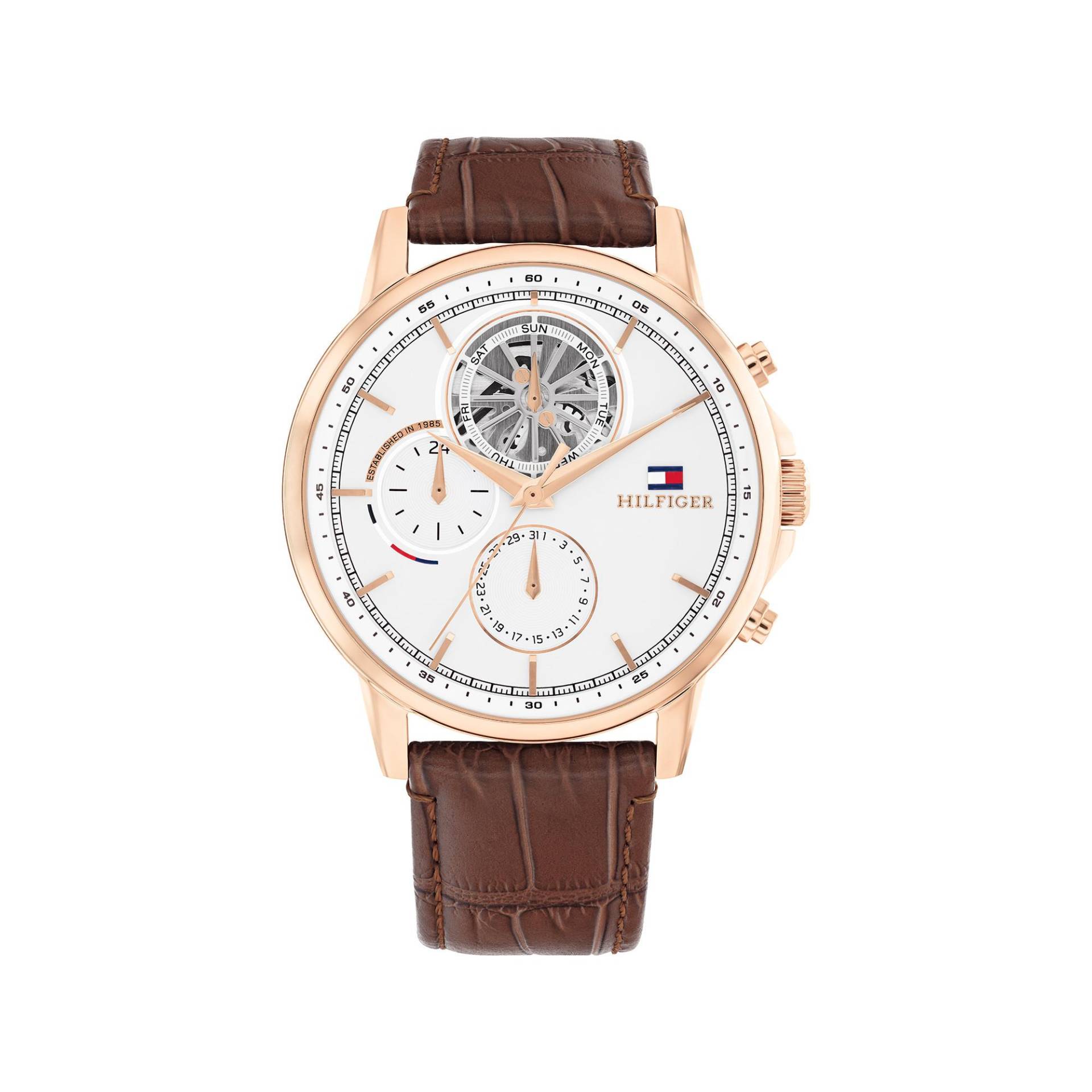 Multifunktionsuhr Herren Braun 44mm von TOMMY HILFIGER