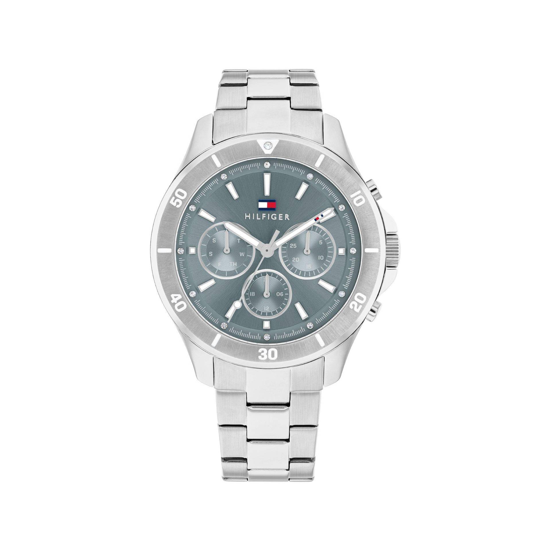 Multifunktionsuhr Damen Silber 38mm von TOMMY HILFIGER