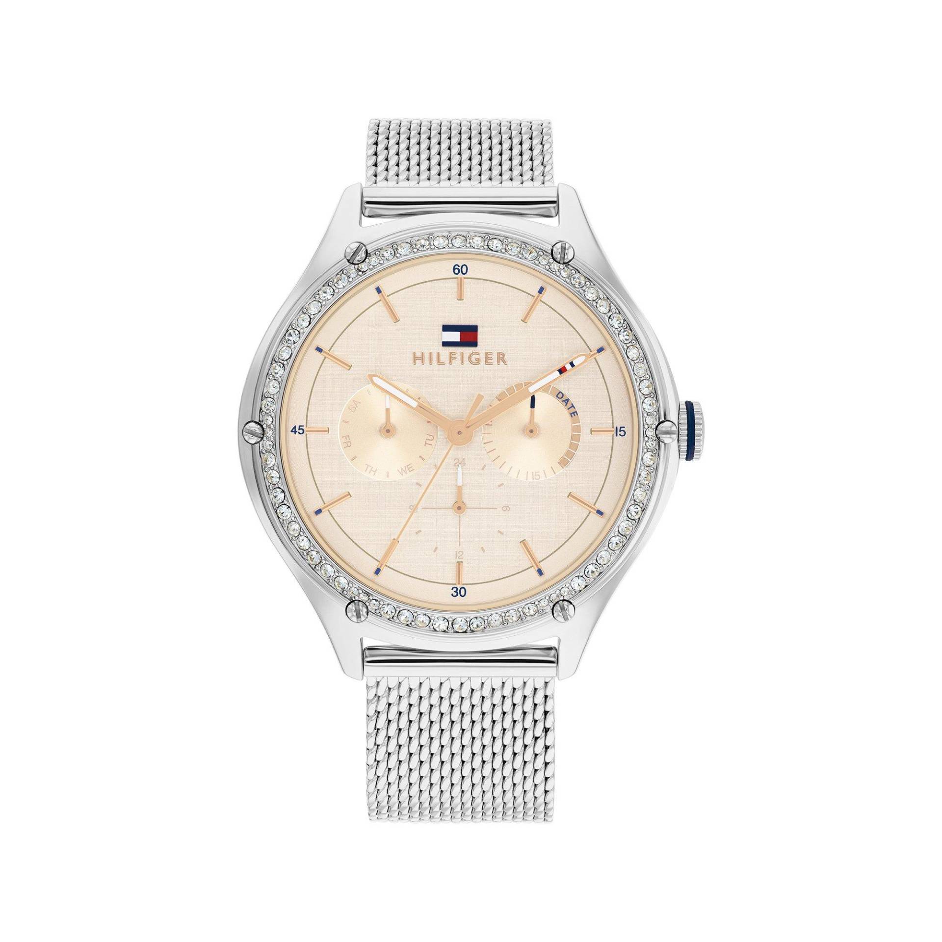 Multifunktionsuhr Damen Silber 41mm von TOMMY HILFIGER