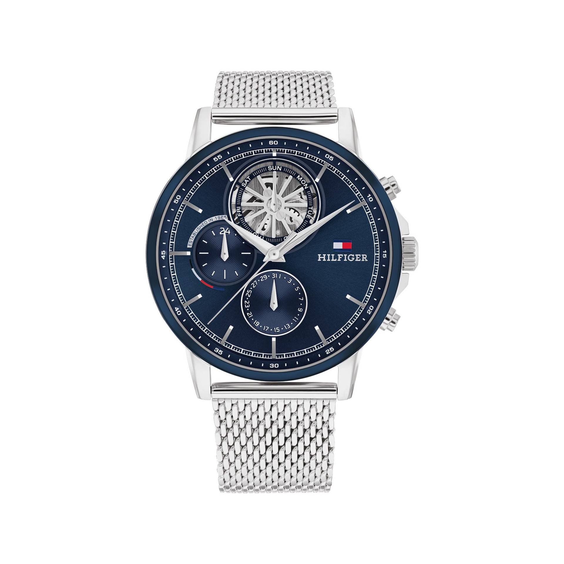 Multifunktionsuhr Herren Silber 44mm von TOMMY HILFIGER