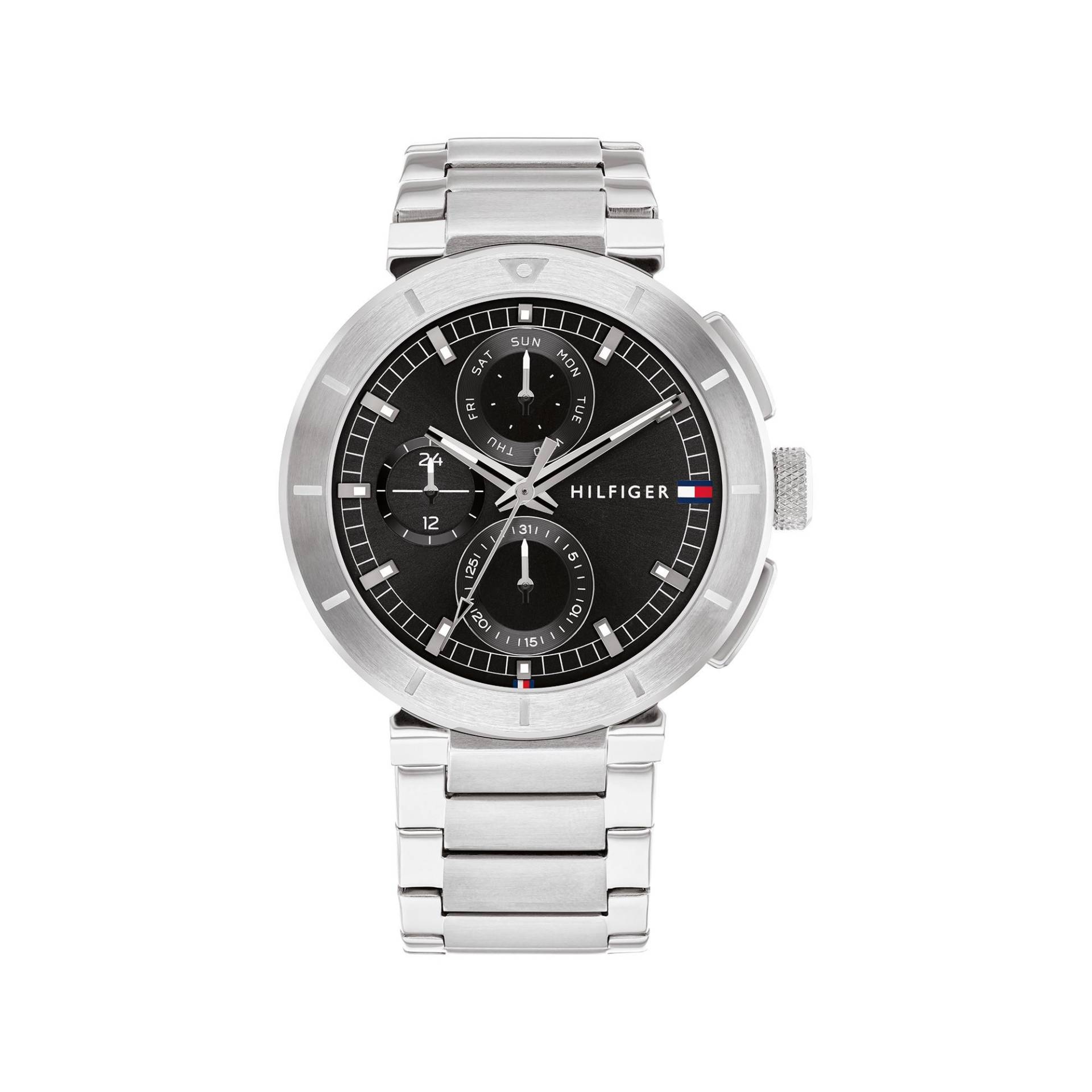 Multifunktionsuhr Herren Silber 44mm von TOMMY HILFIGER