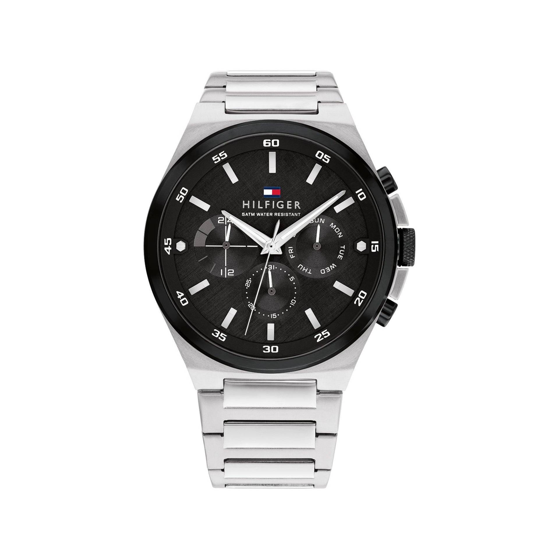 Multifunktionsuhr Herren Silber 46mm von TOMMY HILFIGER