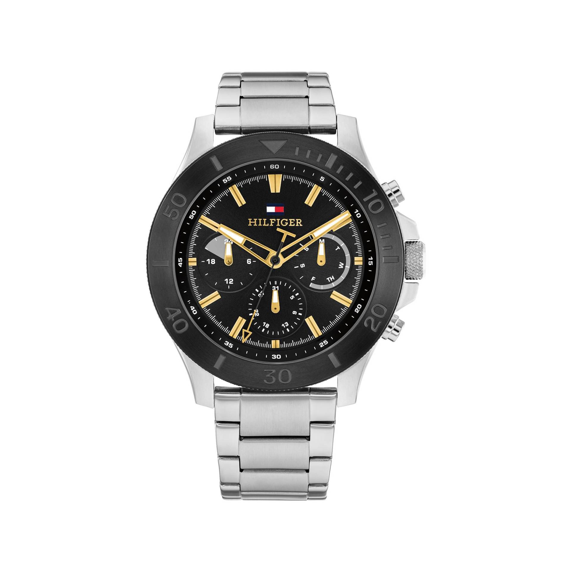 Multifunktionsuhr Herren Silber 46mm von TOMMY HILFIGER