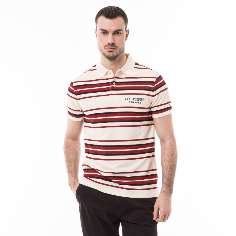 Poloshirt, Kurzarm Herren Beige L von TOMMY HILFIGER