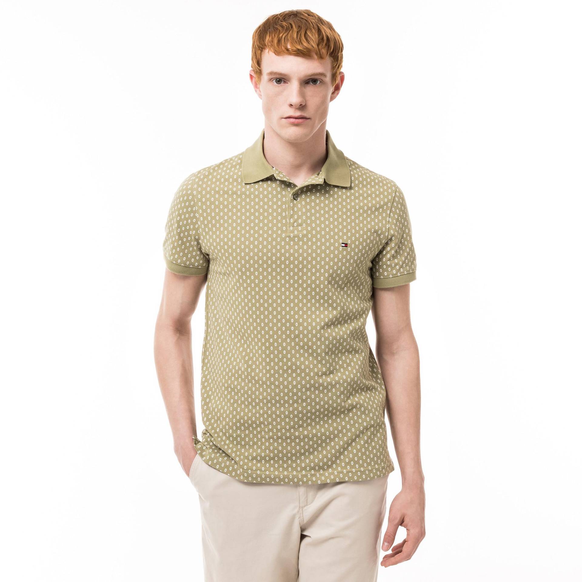 Poloshirt, Kurzarm Herren Grün L von TOMMY HILFIGER