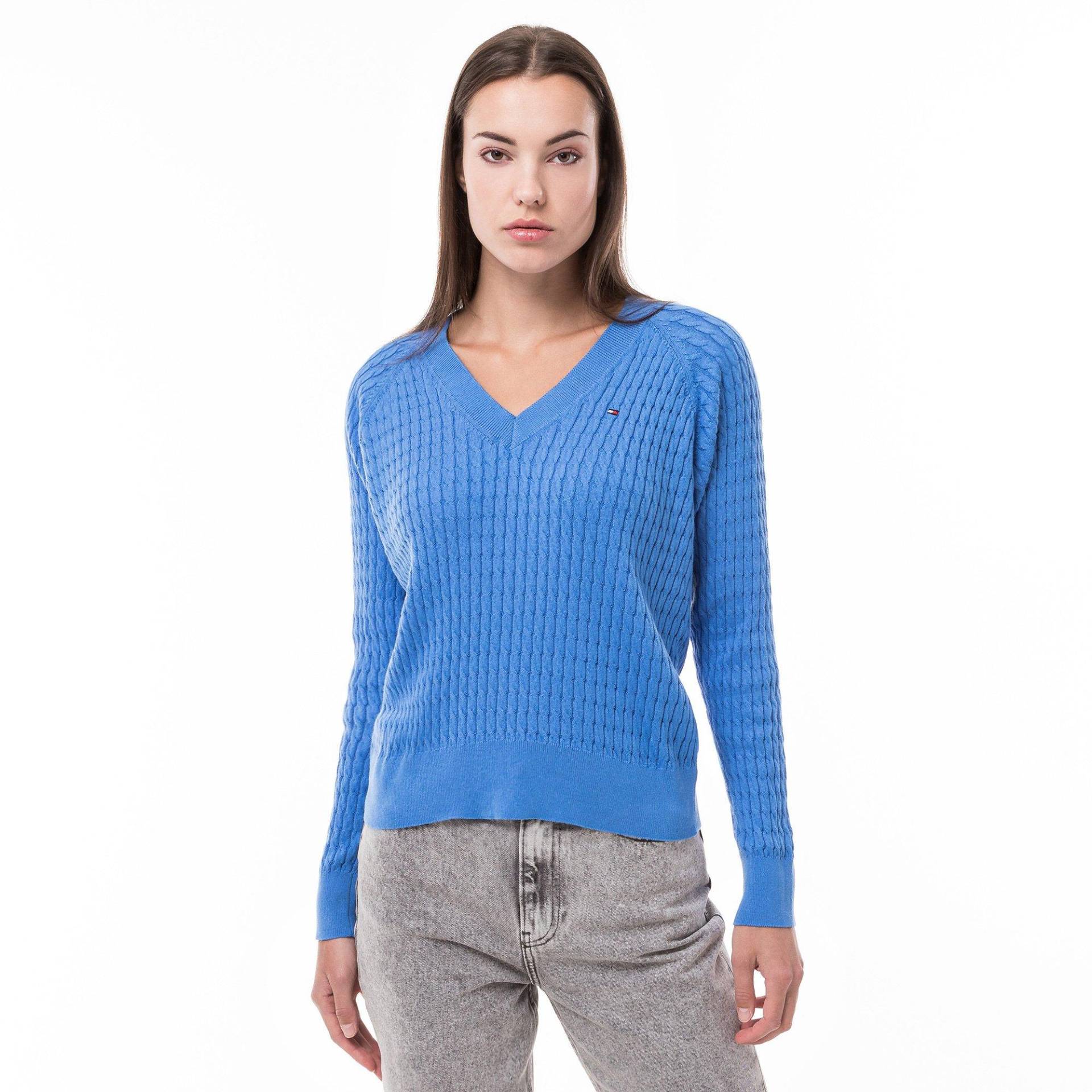 Pullover Damen Blau  L von TOMMY HILFIGER