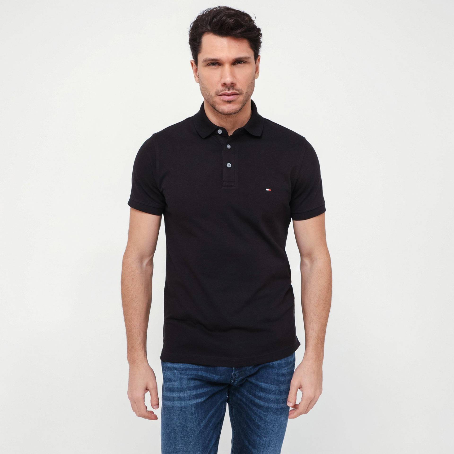 Poloshirt, Kurzarm Herren Schwarz 3XL von TOMMY HILFIGER