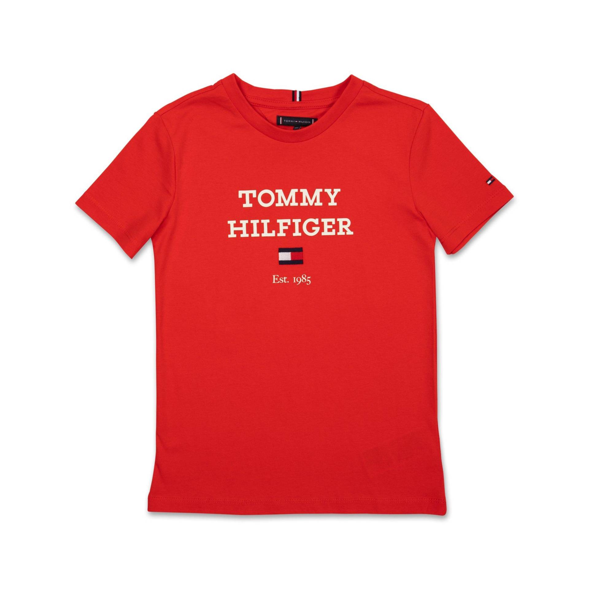 T-shirt, Kurzarm Jungen Rot 12A von TOMMY HILFIGER