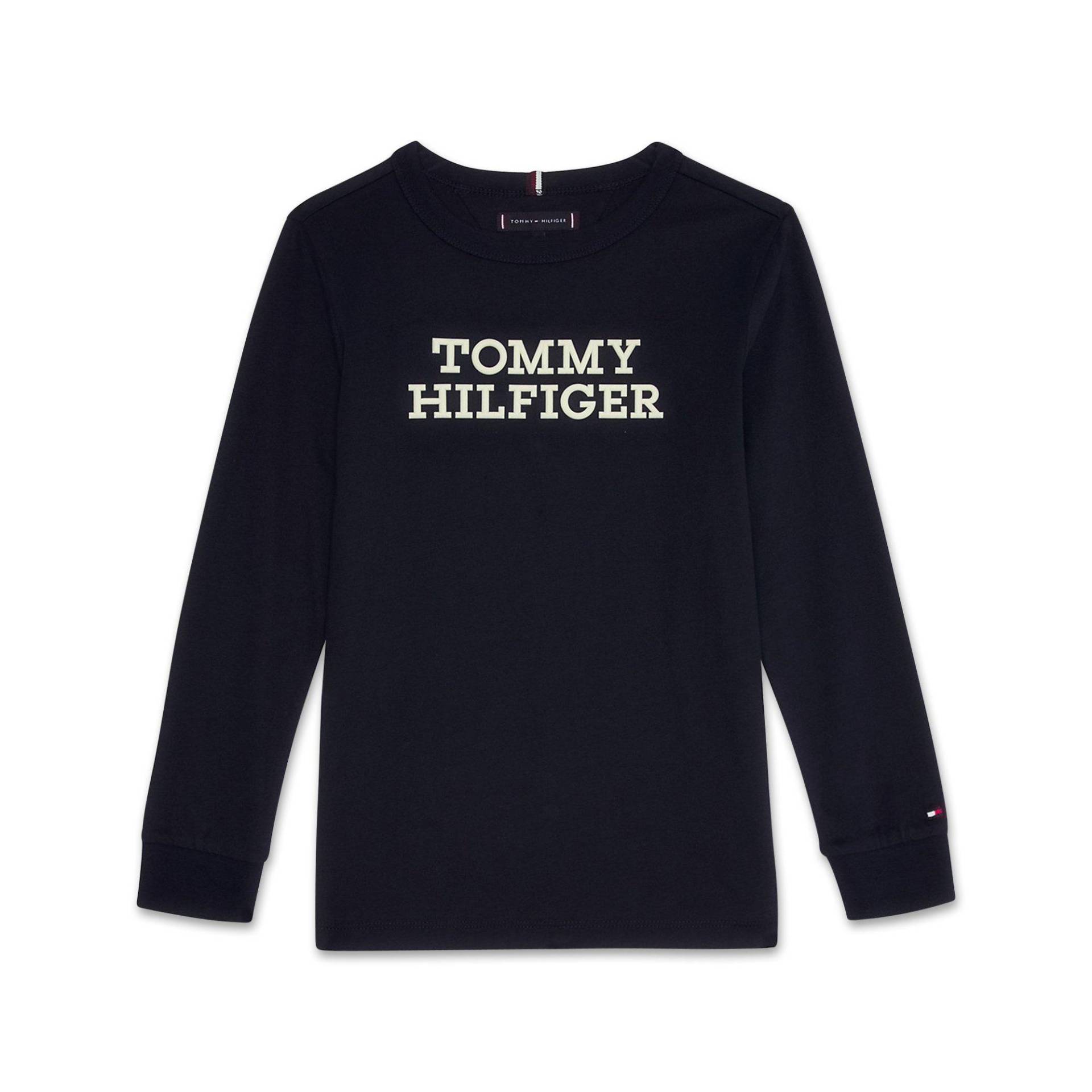 T-shirt, Rundhals, Langarm Jungen Marine 5A von TOMMY HILFIGER