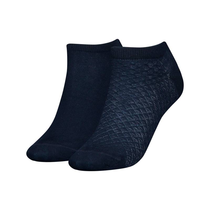 Duopack, Sneaker Socken Damen Dunkelblau 35-38 von TOMMY HILFIGER