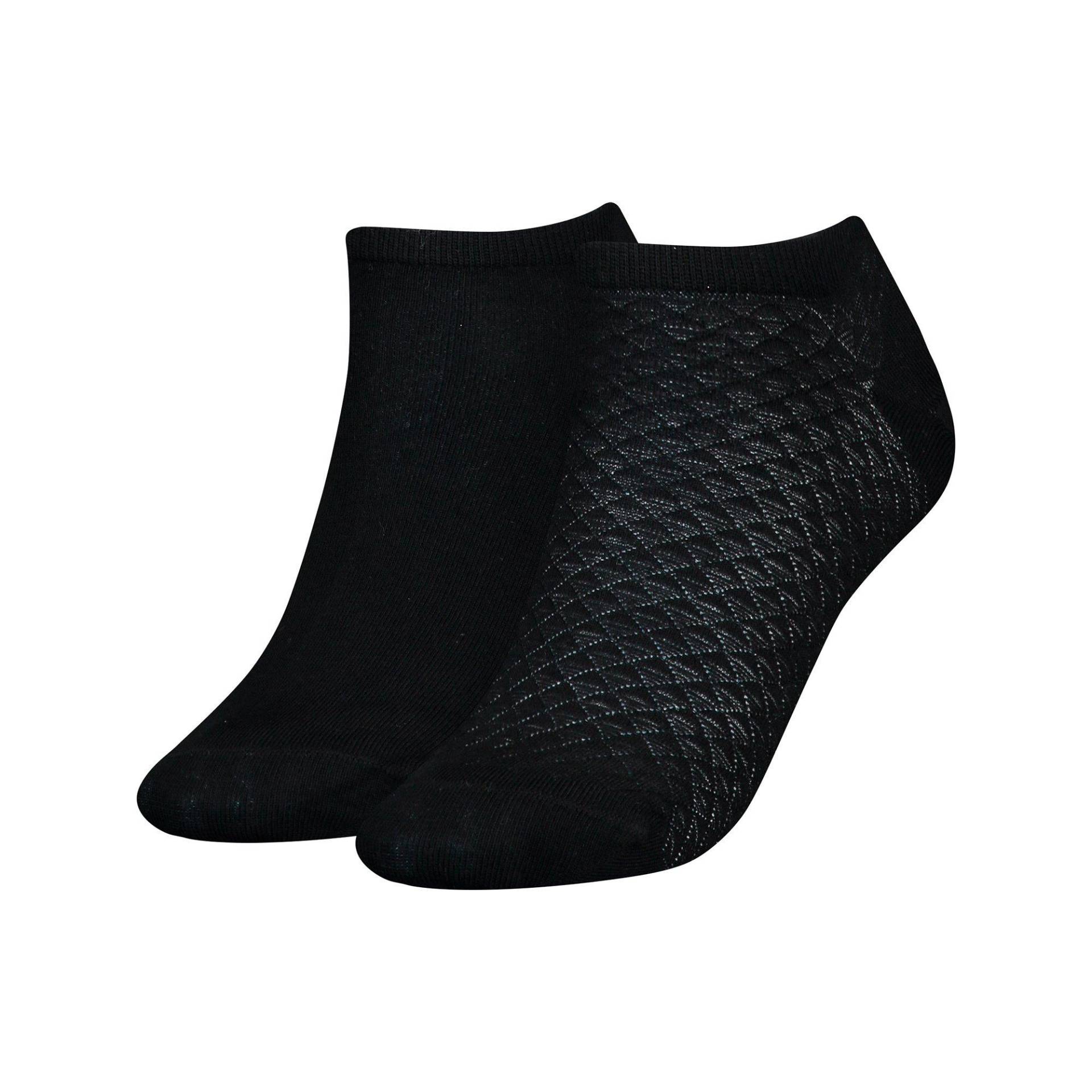 Duopack, Sneaker Socken Damen Black 35-38 von TOMMY HILFIGER