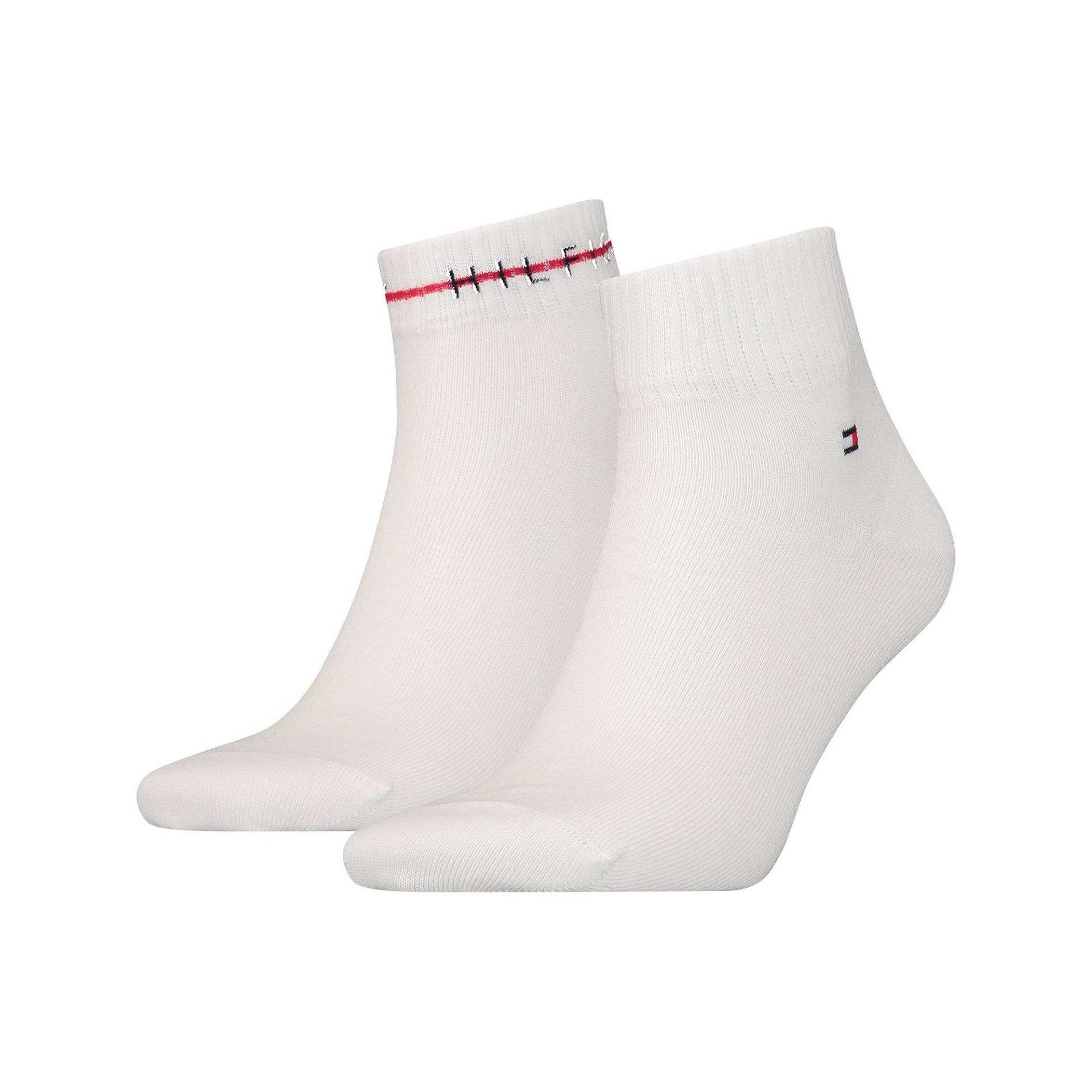 Duopack, Sneaker Socken Herren Weiss 39-42 von TOMMY HILFIGER