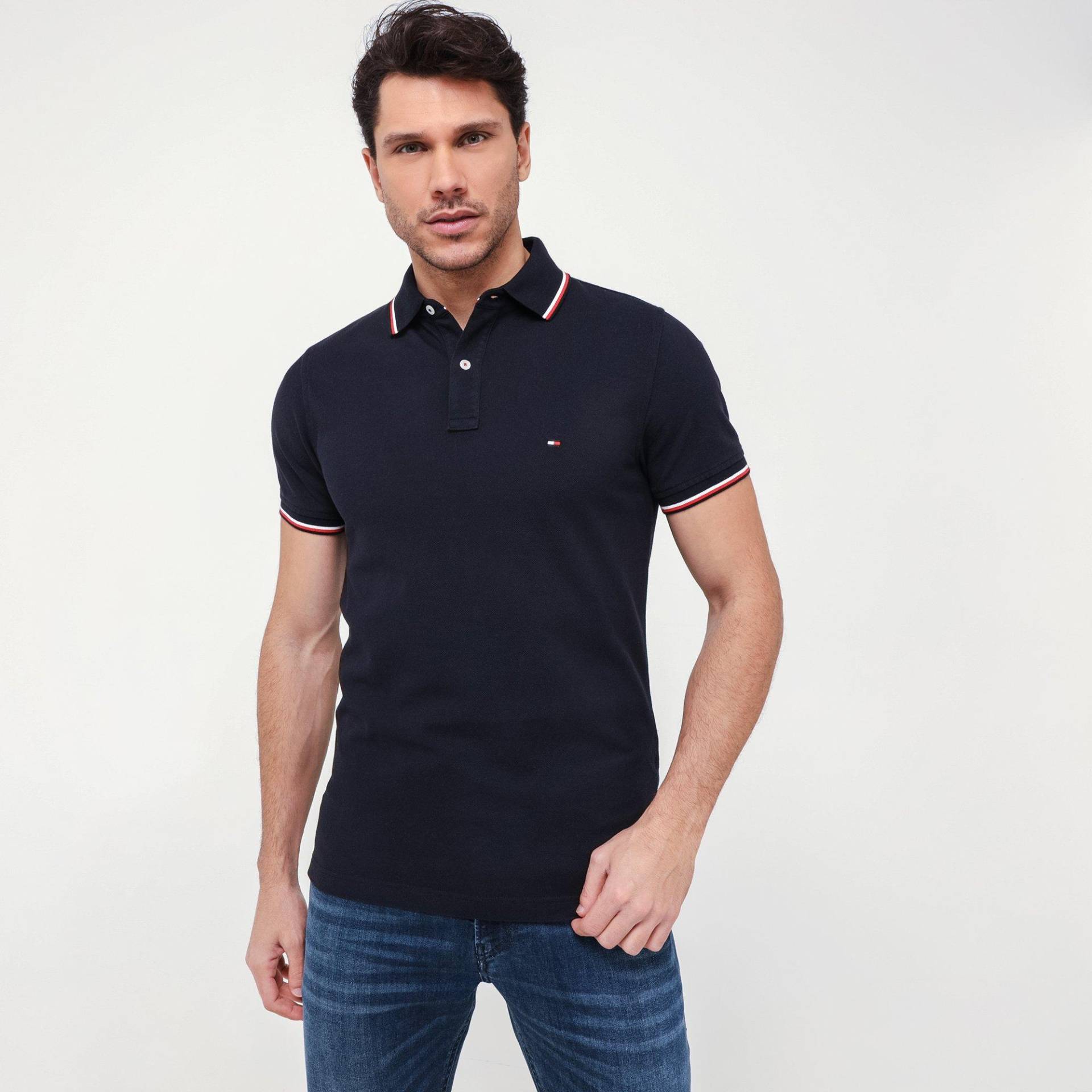 Poloshirt, Kurzarm Herren Blau  M von TOMMY HILFIGER