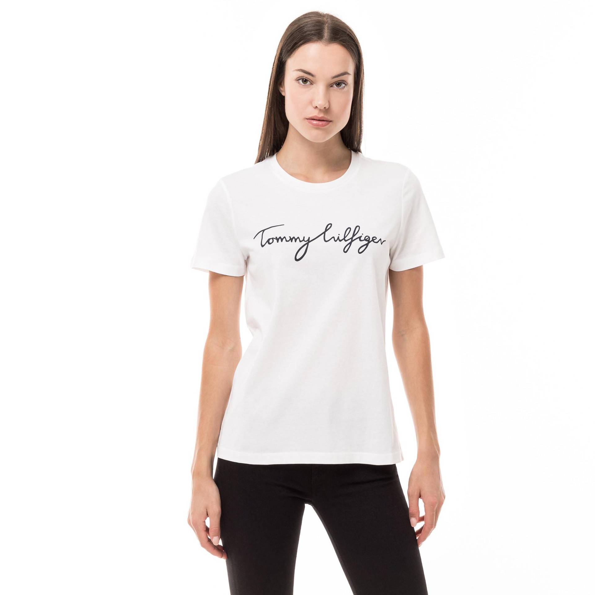 T-shirt Damen Weiss L von TOMMY HILFIGER