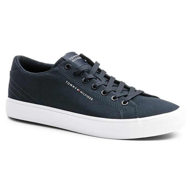 Th Hi Vulc Low Canvas Herren Aquamarine 41 von TOMMY HILFIGER