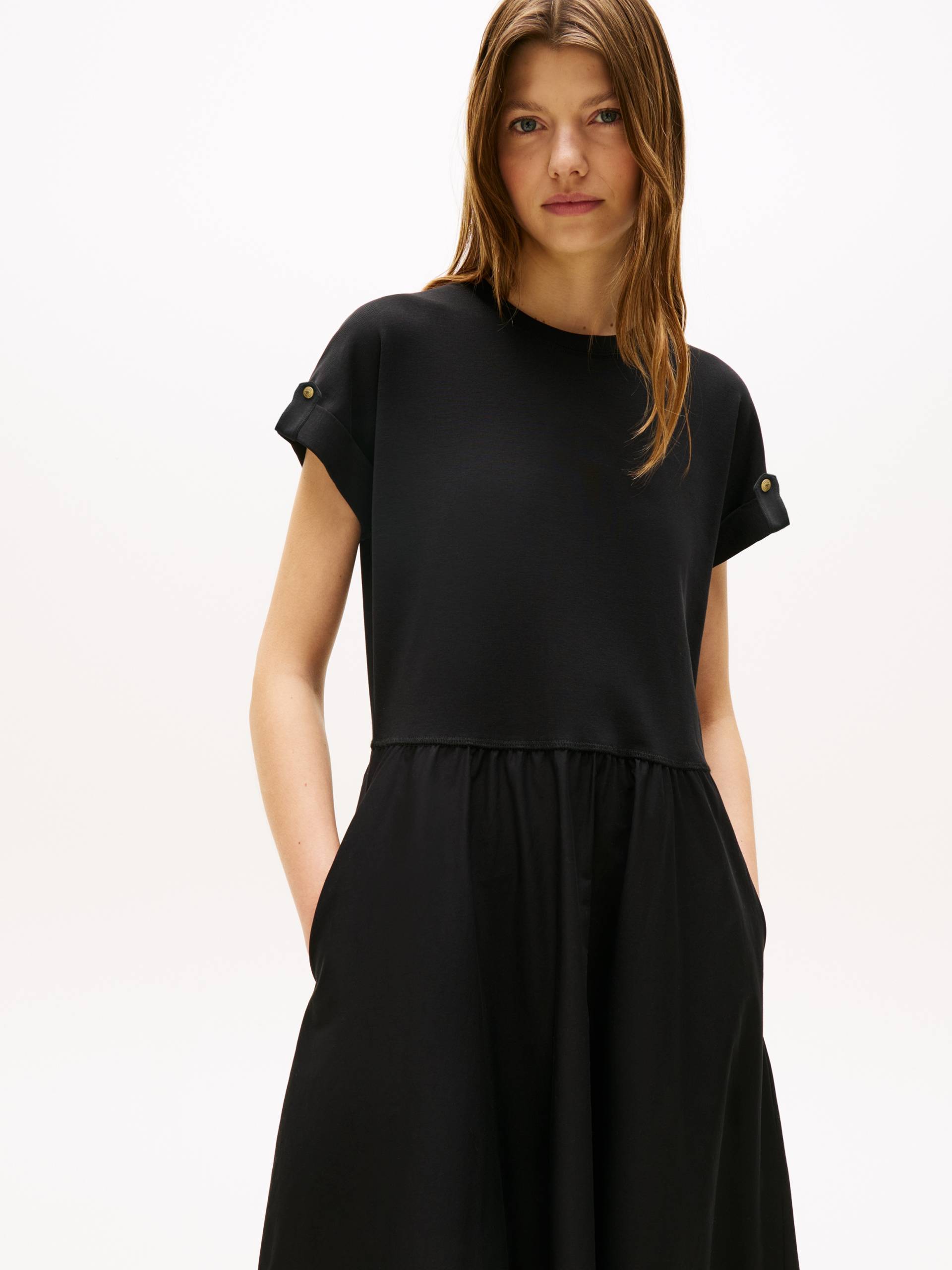 Tommy Hilfiger A-Linien-Kleid »MODERN CODY MIDI MIX F&F DRS« Tommy Hilfiger A-Linien-Kleid »MODERN CODY MIDI MIX F&F DRS« von TOMMY HILFIGER