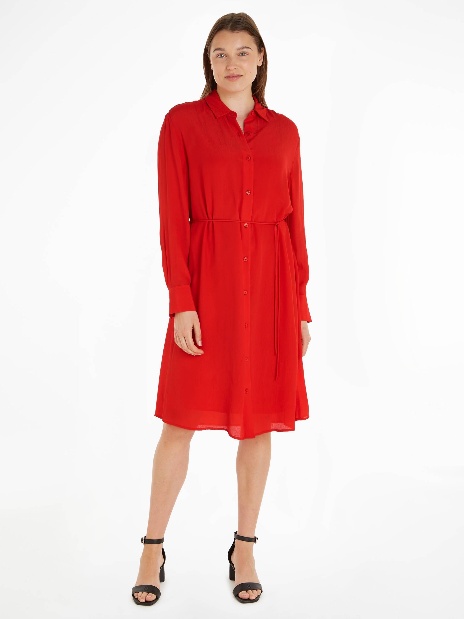 Tommy Hilfiger Blusenkleid »FLUID VISCOSE CREPE KNEE DRESS« von TOMMY HILFIGER