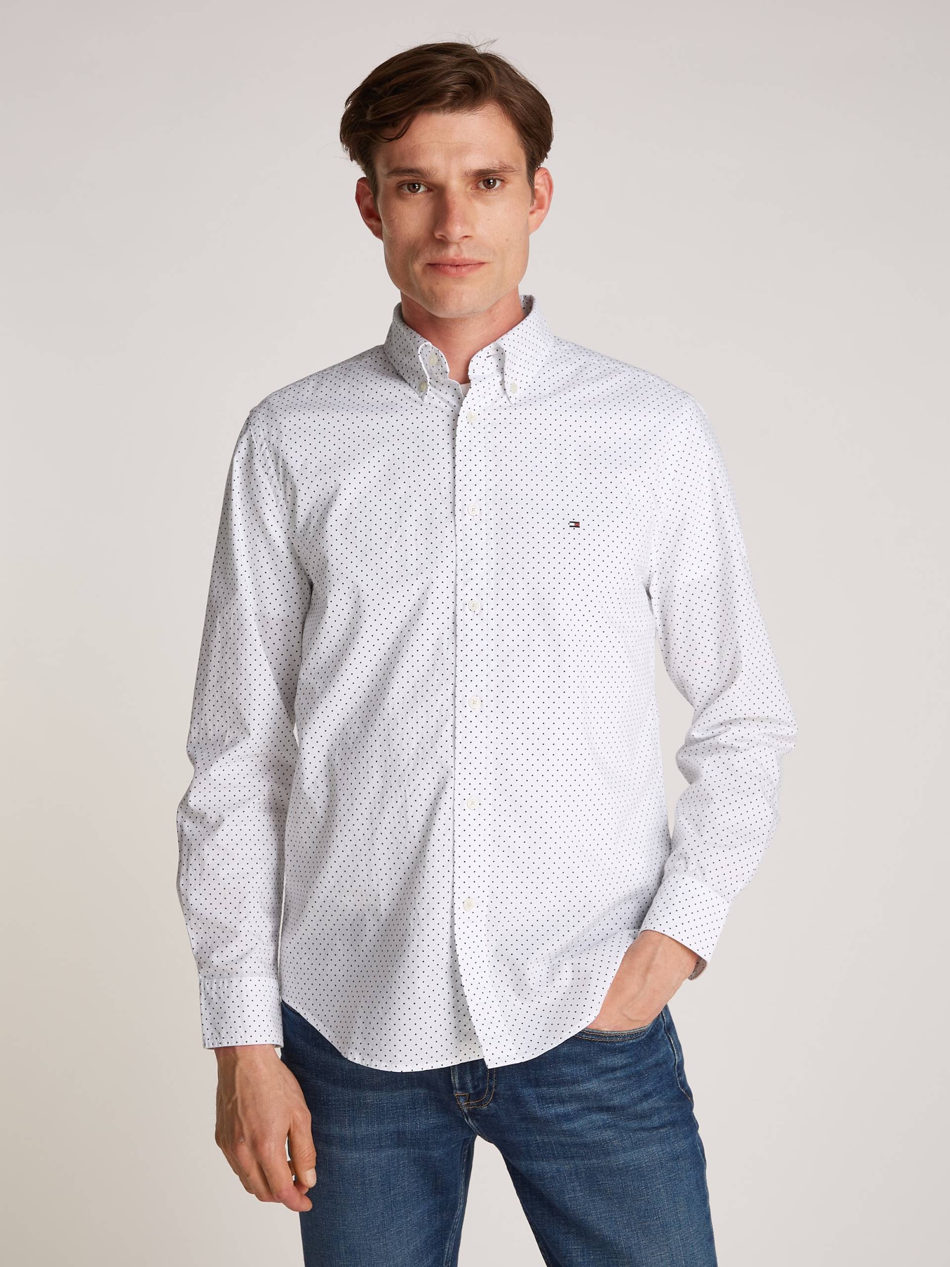 Tommy Hilfiger Businesshemd »FLEX POPLIN POLKA DOT RF SHIRT«, mit Punktprint Tommy Hilfiger Businesshemd »FLEX POPLIN POLKA DOT RF SHIRT«, mit Punktprint von TOMMY HILFIGER
