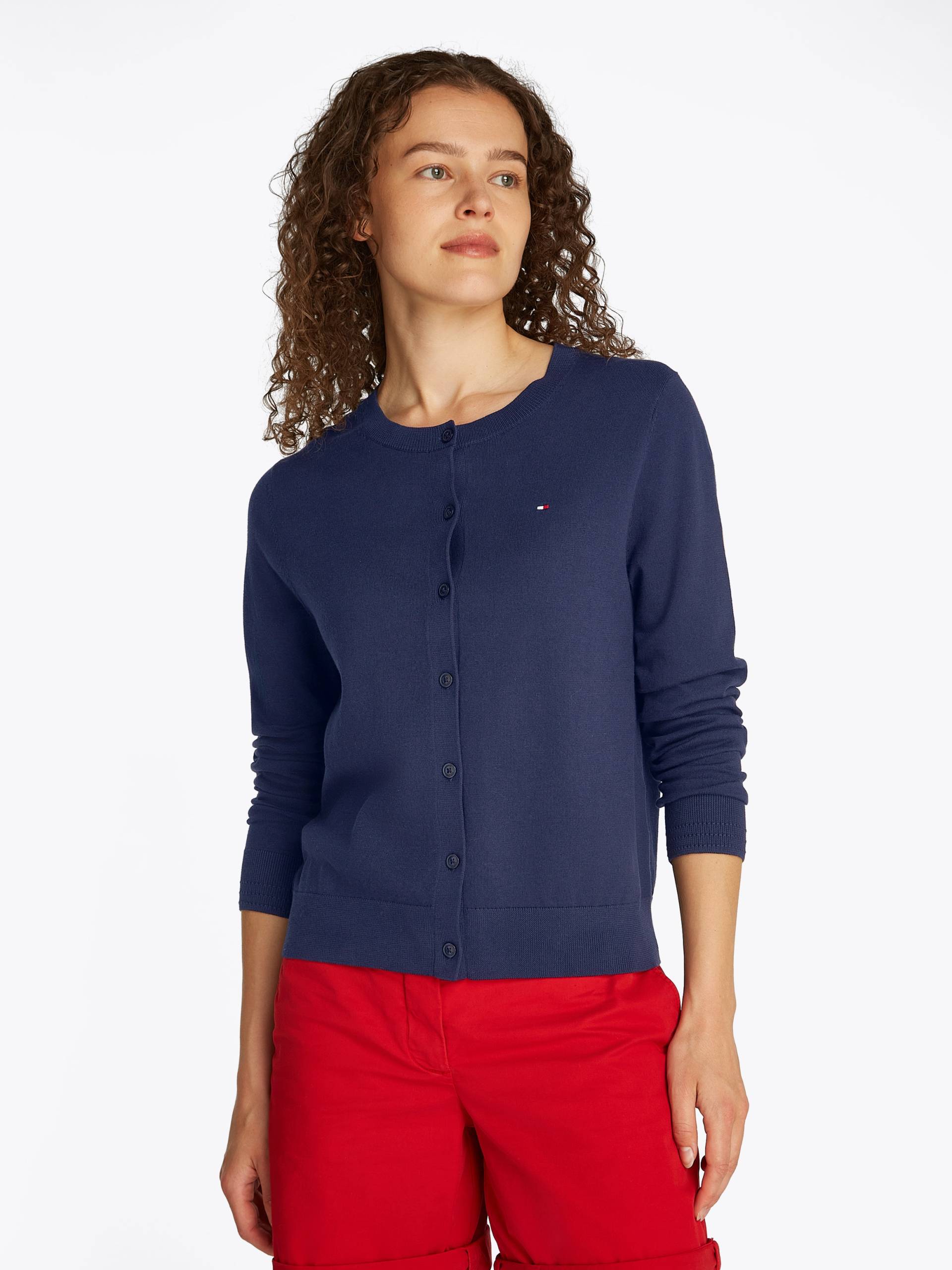 Tommy Hilfiger Cardigan »CO JERSEY STITCH CARDIGAN«, mit Logostickerei Tommy Hilfiger Cardigan »CO JERSEY STITCH CARDIGAN«, mit Logostickerei von TOMMY HILFIGER