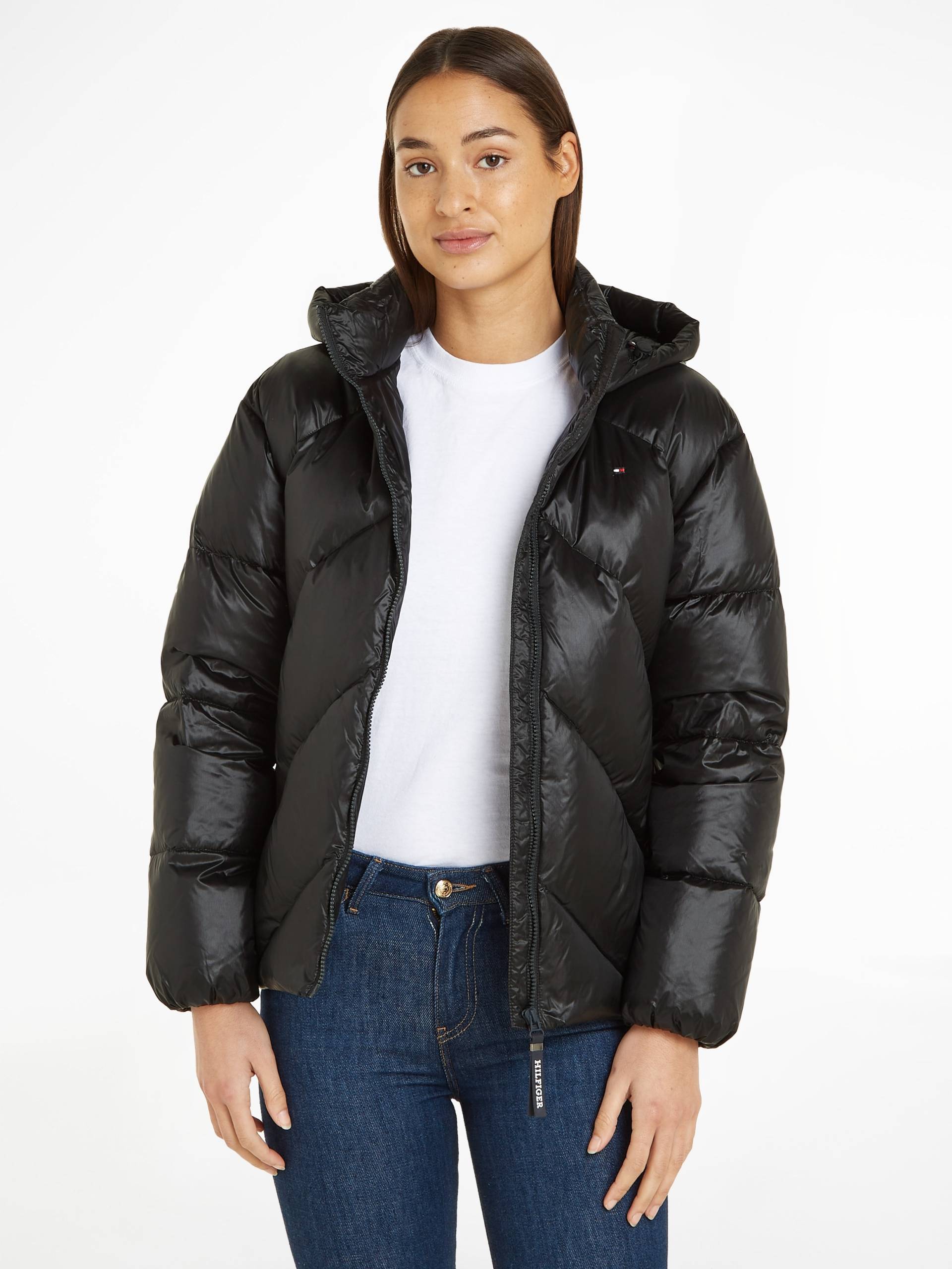 Tommy Hilfiger Daunenjacke »CHEVRON LW DOWN JACKET«, mit Kapuze von TOMMY HILFIGER