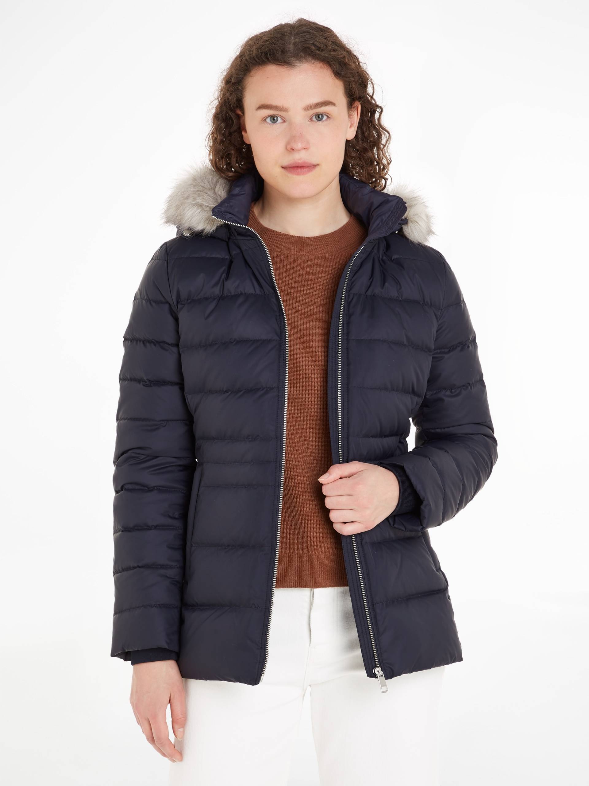 Tommy Hilfiger Daunenjacke »TYRA DOWN JACKET WITH FUR«, mit Kapuze von TOMMY HILFIGER