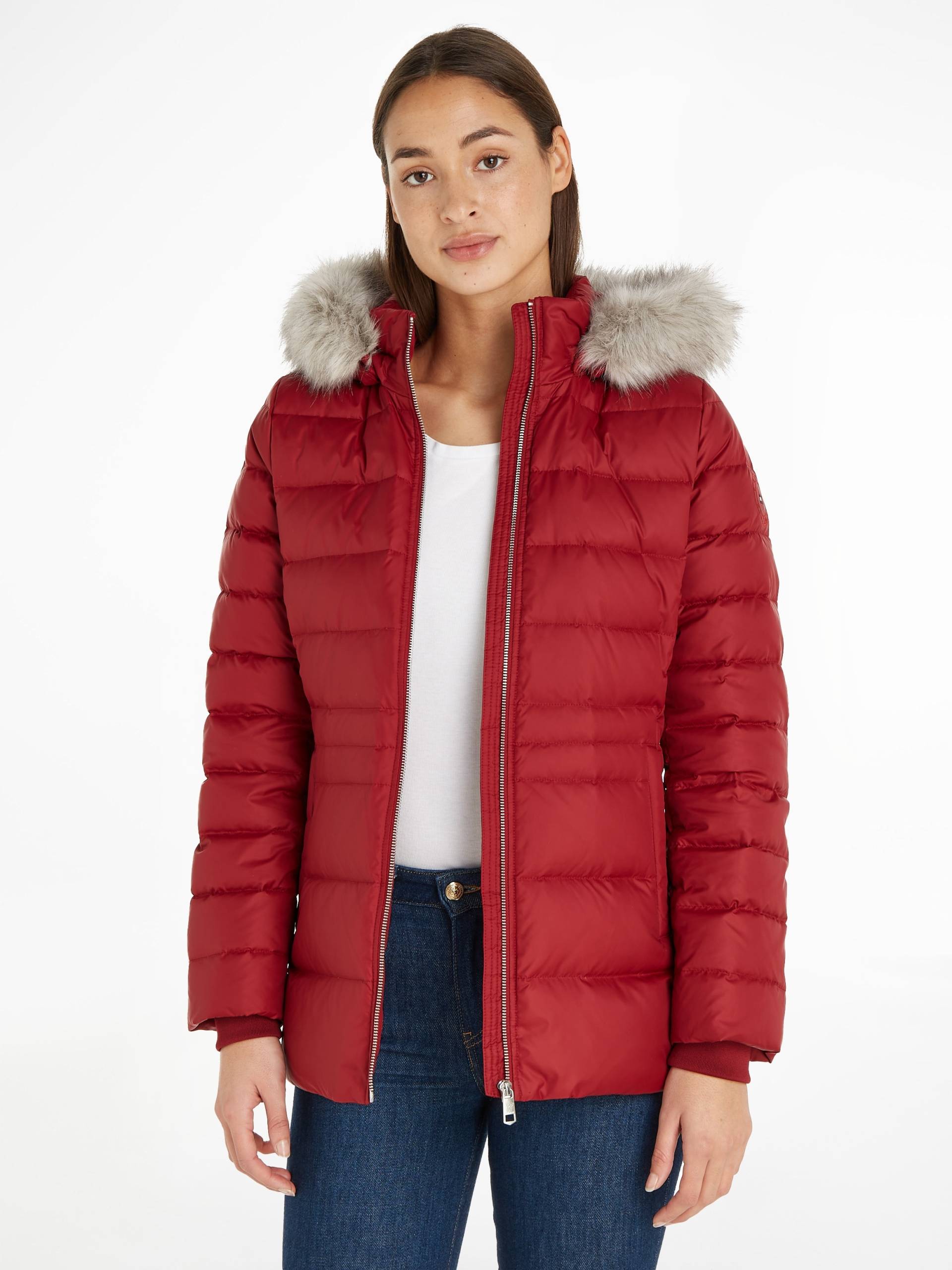 Tommy Hilfiger Daunenjacke »TYRA DOWN JACKET WITH FUR«, mit Kapuze von TOMMY HILFIGER