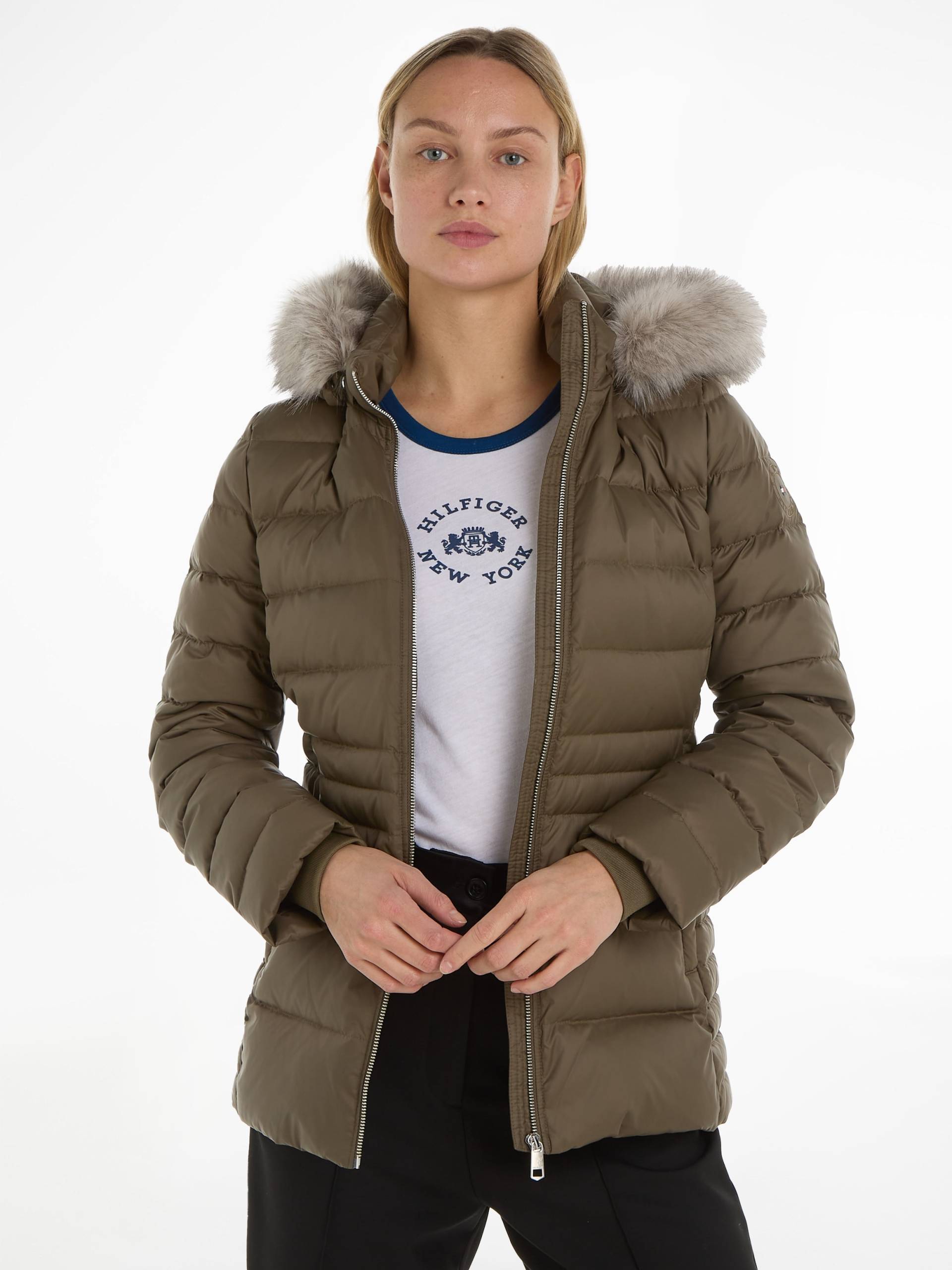 Tommy Hilfiger Daunenjacke »TYRA DOWN JACKET WITH FUR«, mit Kapuze von TOMMY HILFIGER