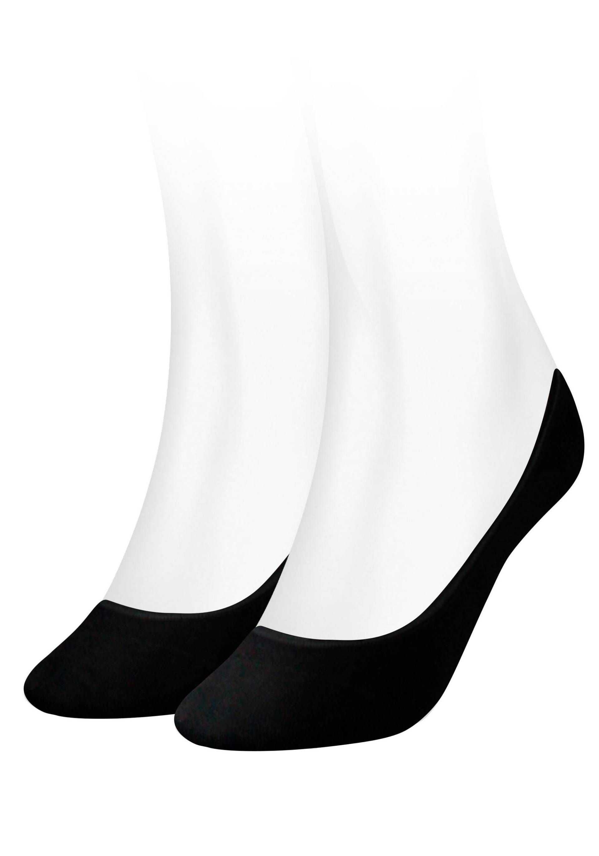 Tommy Hilfiger Füsslinge »TH WOMEN FOOTIE INVISIBLE 2P«, (2 Paar, 2 Paar), mit flacher Zehennaht von TOMMY HILFIGER