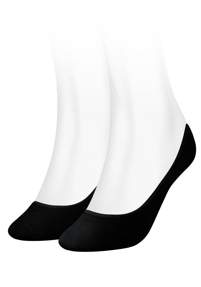 Tommy Hilfiger Füsslinge »TH WOMEN FOOTIE INVISIBLE 2P«, (2 Paar, 2 Paar), mit flacher Zehennaht von TOMMY HILFIGER