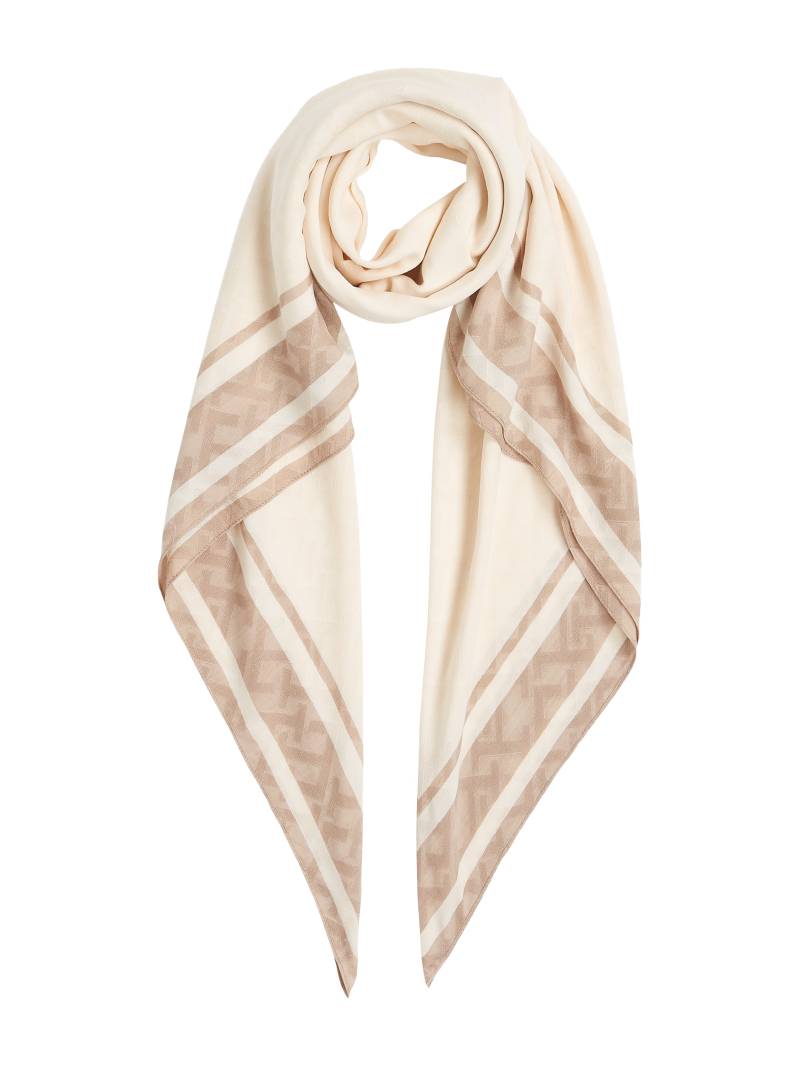 Tommy Hilfiger Halstuch »ELEVATED CHIC TEXTURE SQUARE«, Hochwertiges Seidengemisch, Streifendetails, Monogramprint von TOMMY HILFIGER