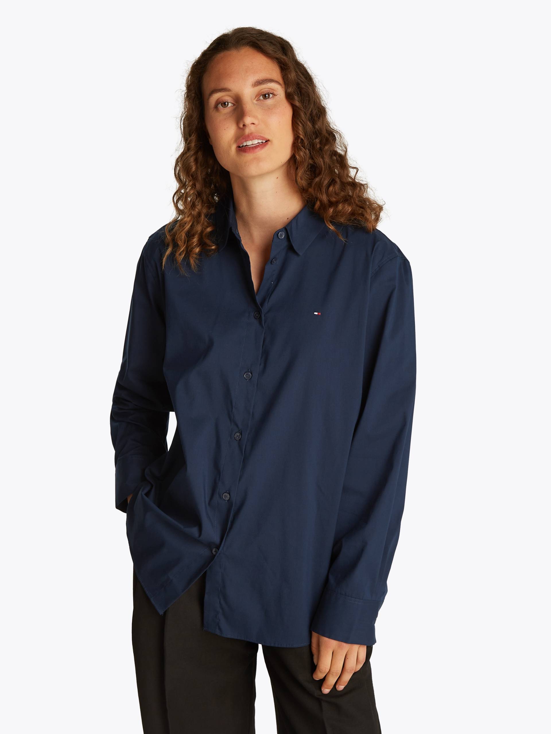 Tommy Hilfiger Hemdbluse »ESS POPLIN REGULAR SHIRT«, im klassischen Stil von TOMMY HILFIGER