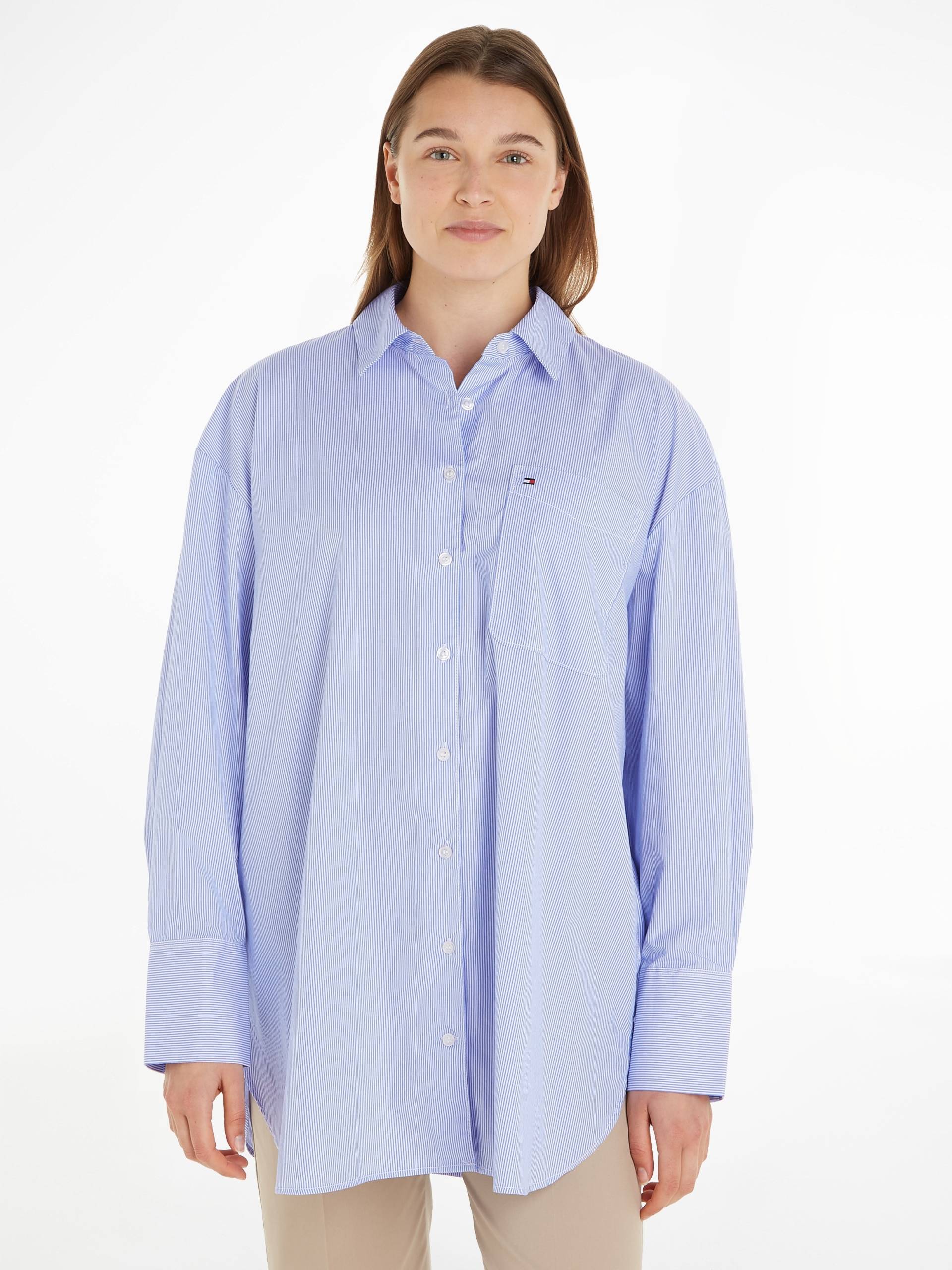 Tommy Hilfiger Hemdbluse »ESSENTIAL STP LOOSE FIT SHIRT«, mit Logostickerei Tommy Hilfiger Hemdbluse »ESSENTIAL STP LOOSE FIT SHIRT«, mit Logostickerei von TOMMY HILFIGER
