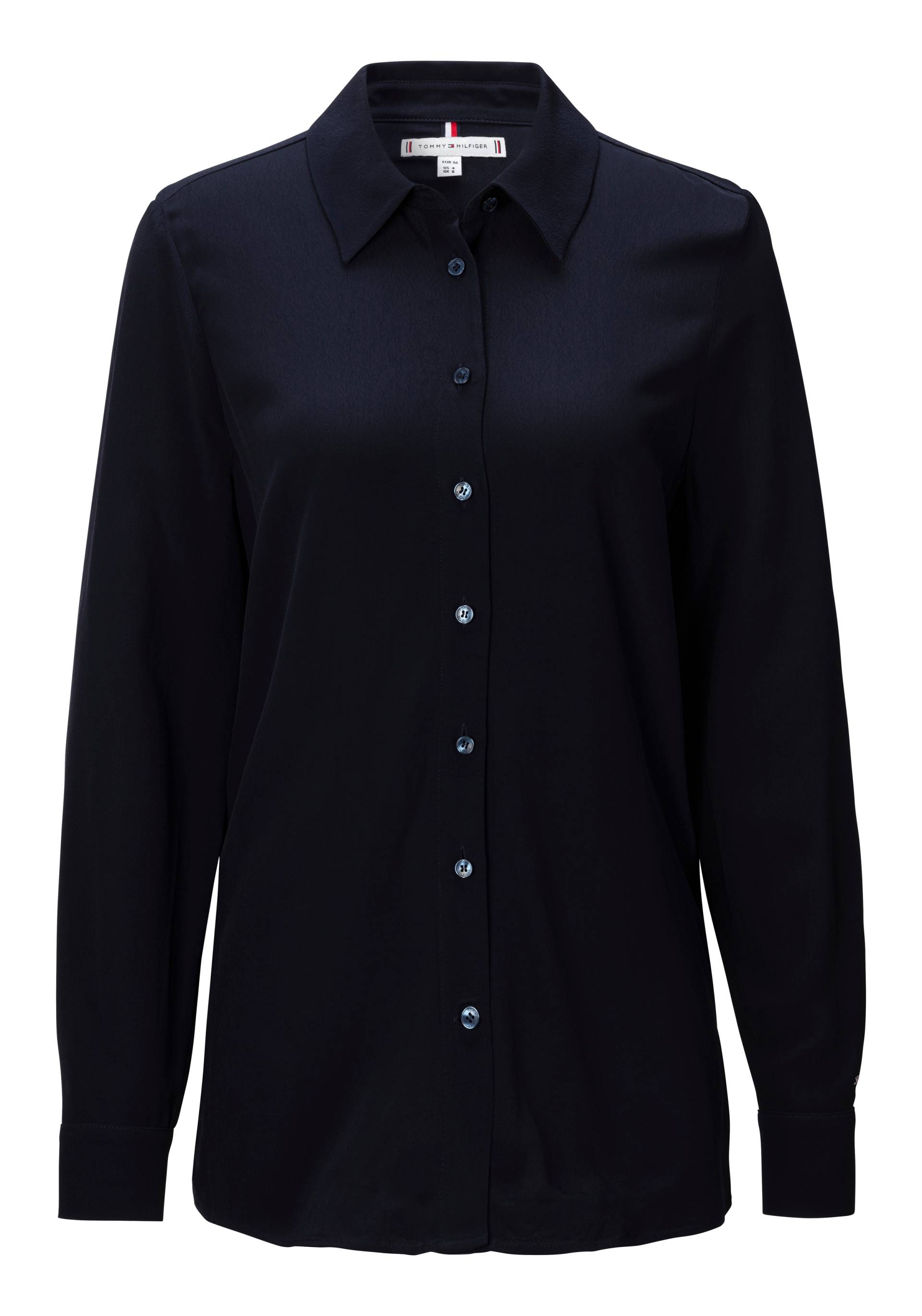 Tommy Hilfiger Hemdbluse »FLUID VIS CREPE REGULAR SHIRT LS«, mit Seitenschlitzen Tommy Hilfiger Hemdbluse »FLUID VIS CREPE REGULAR SHIRT LS«, mit Seitenschlitzen von TOMMY HILFIGER