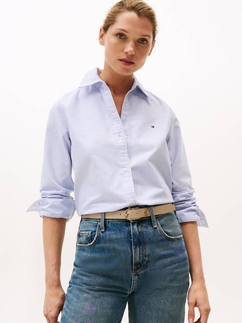 Tommy Hilfiger Hemdbluse »OXFORD RELAXED FIT SHIRT«, mit aufgestickter Flag von TOMMY HILFIGER