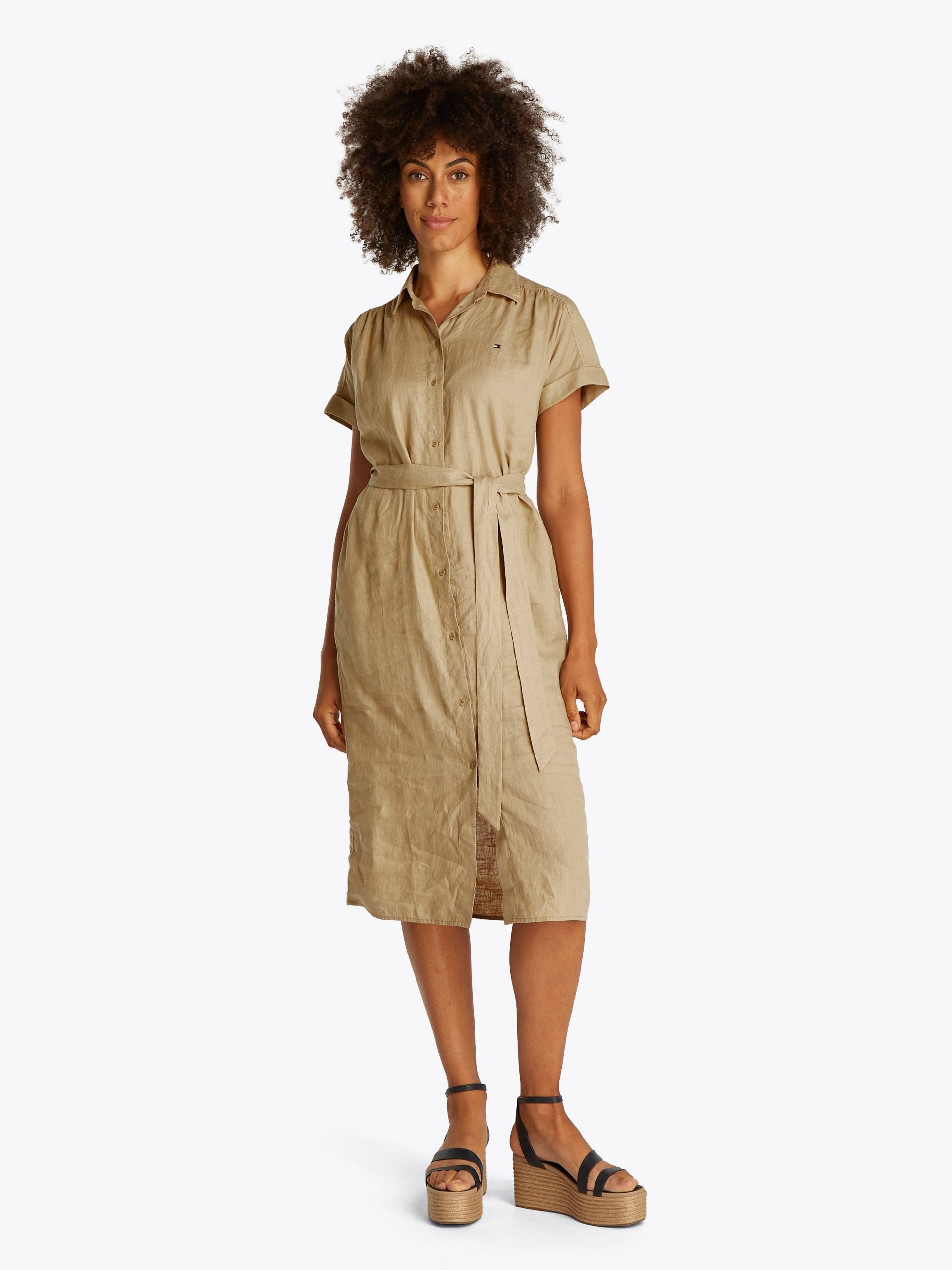 Tommy Hilfiger Hemdblusenkleid »ESS LINEN BELTED S/S MIDI DRESS«, mit Gürtel, mit Ärmelaufschlag,kühlendes Premium Leinen Tommy Hilfiger Hemdblusenkleid »ESS LINEN BELTED S/S MIDI DRESS«, mit Gürtel, mit Ärmelaufschlag,kühlendes Premium Leinen von TOMMY HILFIGER